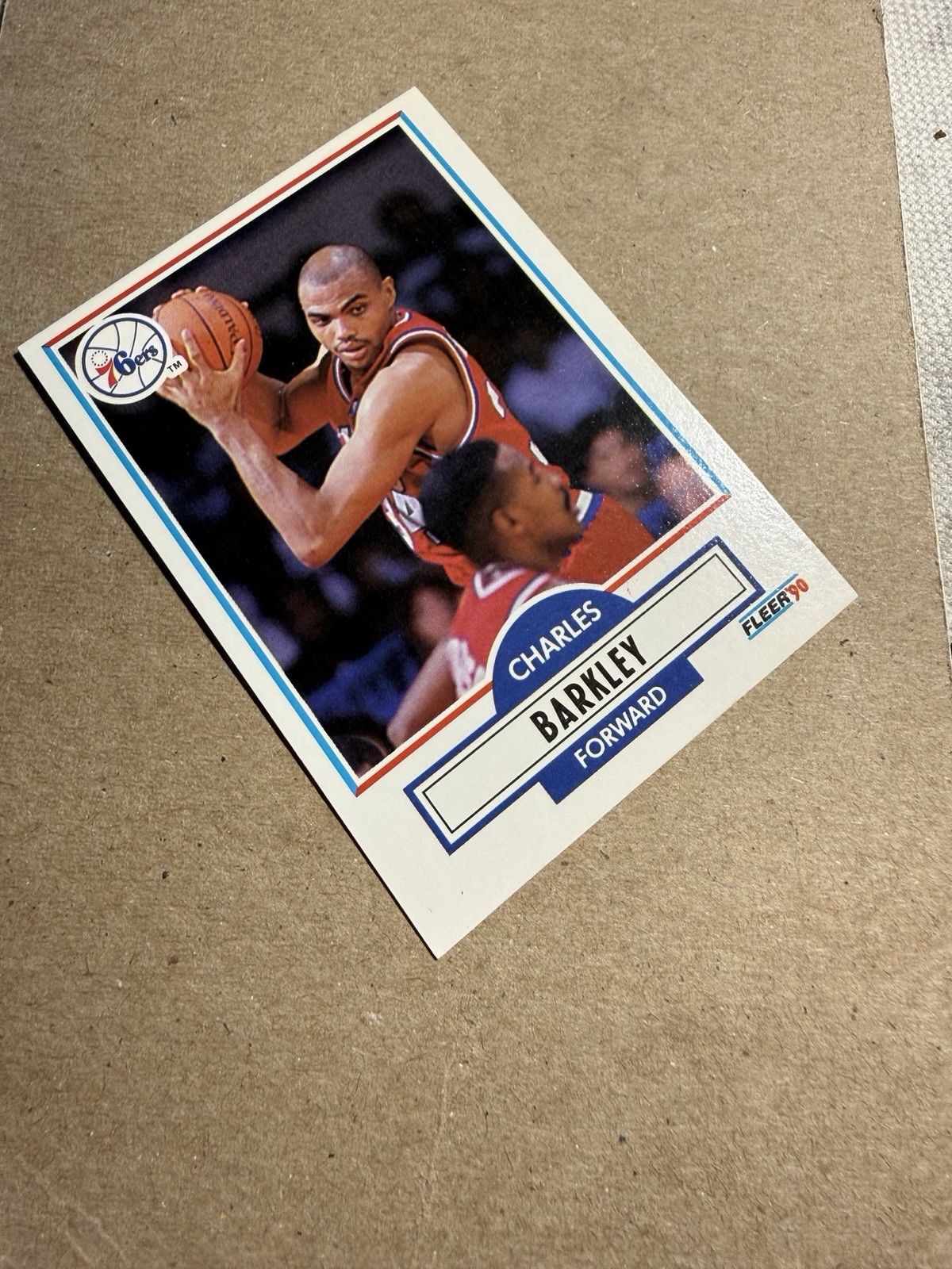 Charles Barkley Fleet 1990 Error Misprint Card-Neat Mint Or Better-Ungraded