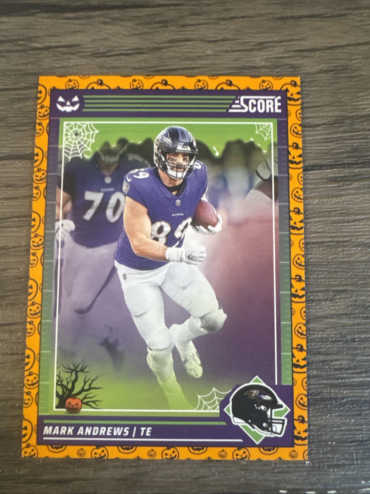 2024 Score Halloween Orange Pumpkin #22 Mark Andrews Baltimore Ravens