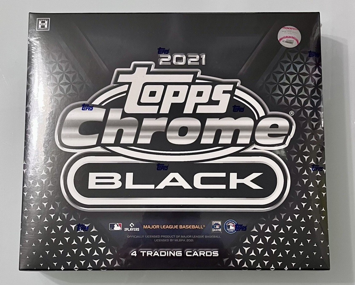 2021 Topps Chrome Black Baseball Factory Sealed HOBBY BOX (1 Auto/Box) QTY AVAIL