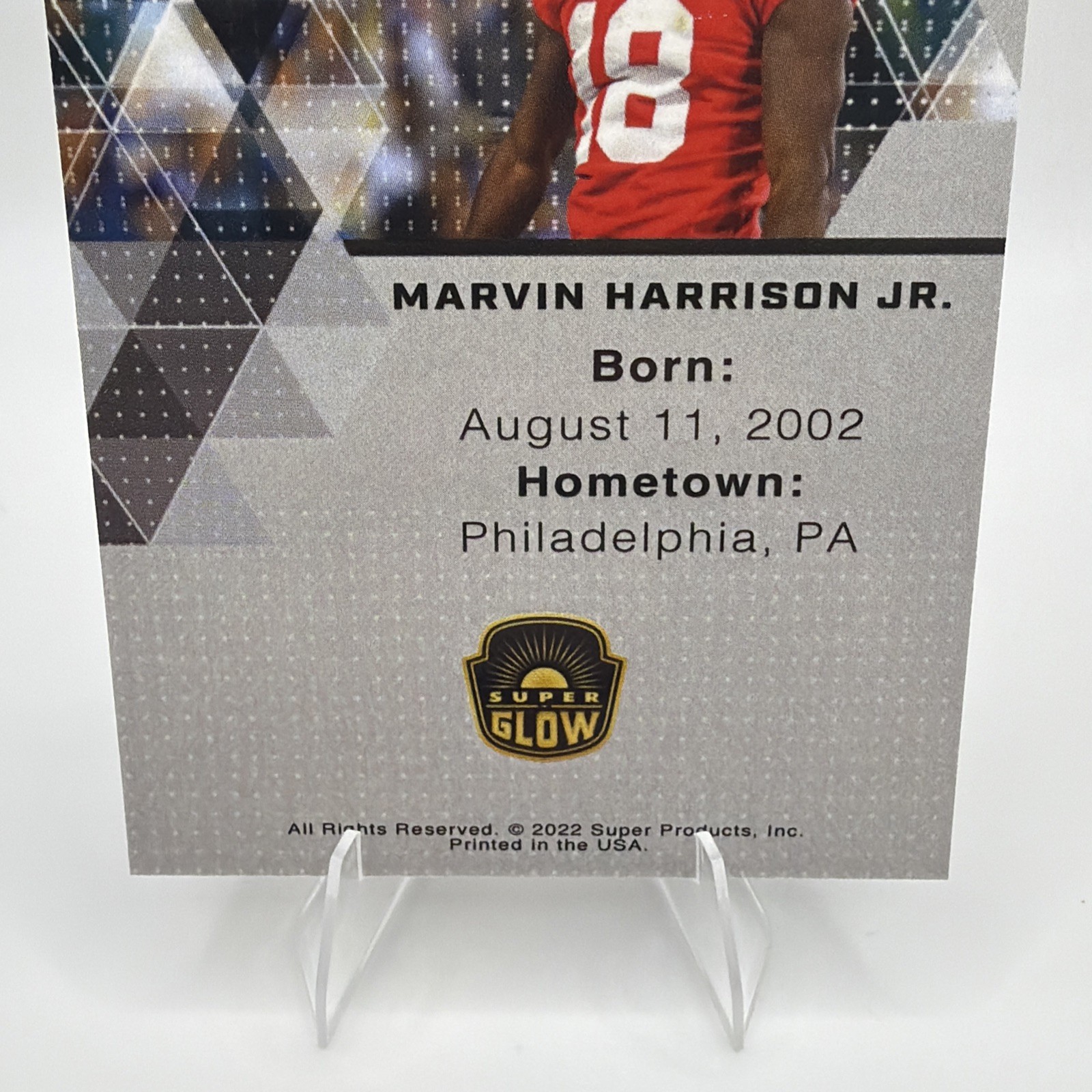 2022 Super Glow 1st Ever U Base Marvin Harrison Jr #GLOW-U4 rs2