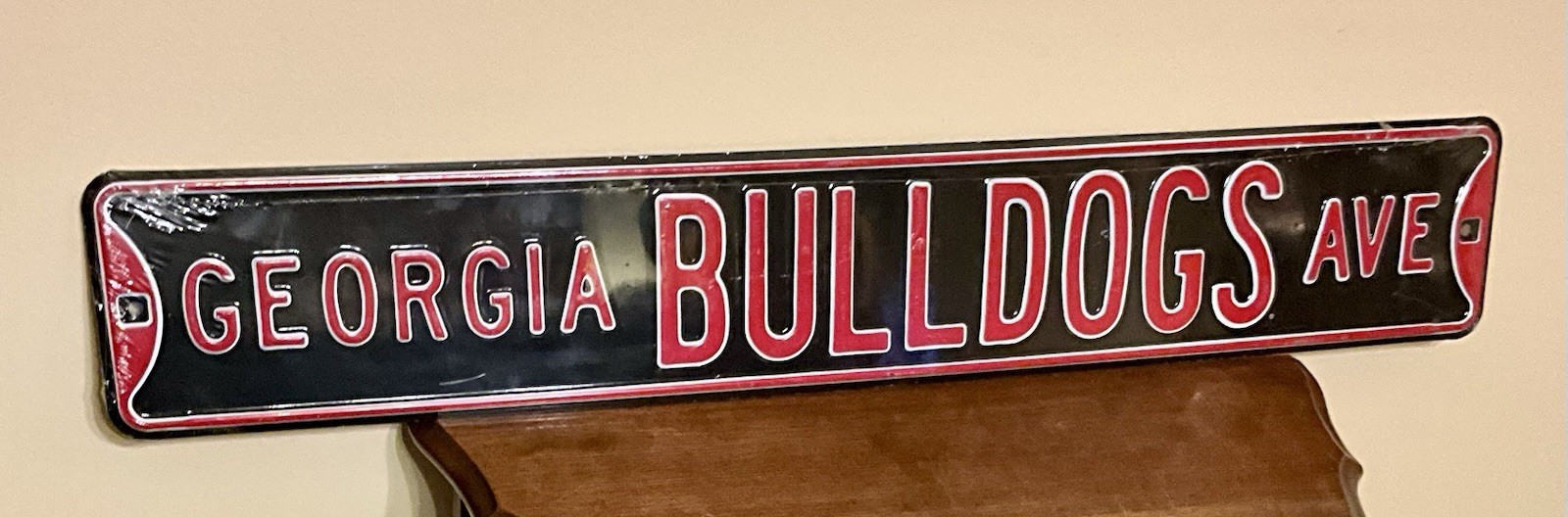Georgia Bulldogs Football Embossed Steel Metal Street Sign 36×6” BRAND NEW