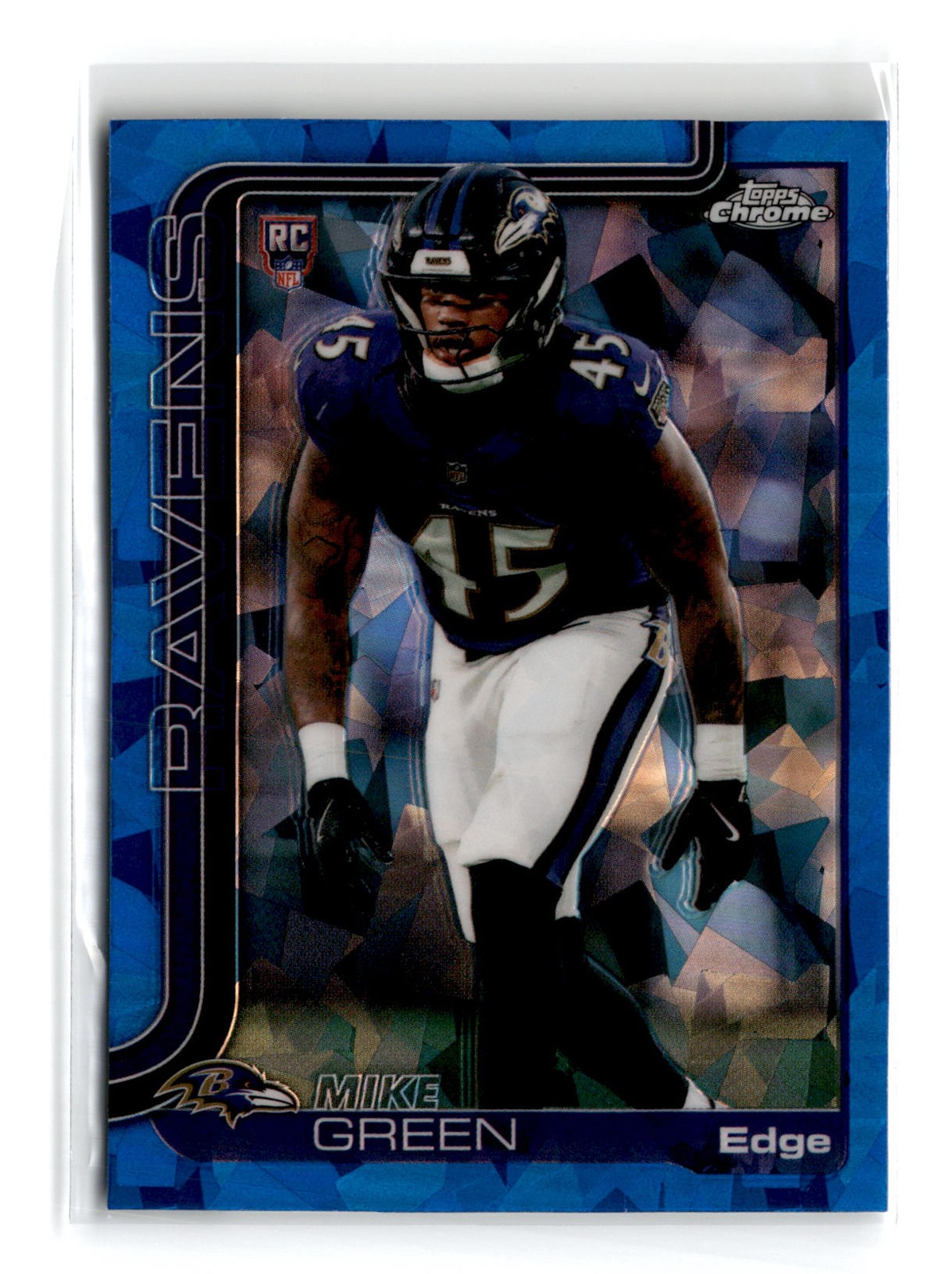 Mike Green 2025 Topps Chrome Sapphire Edition #376 RC Baltimore Ravens