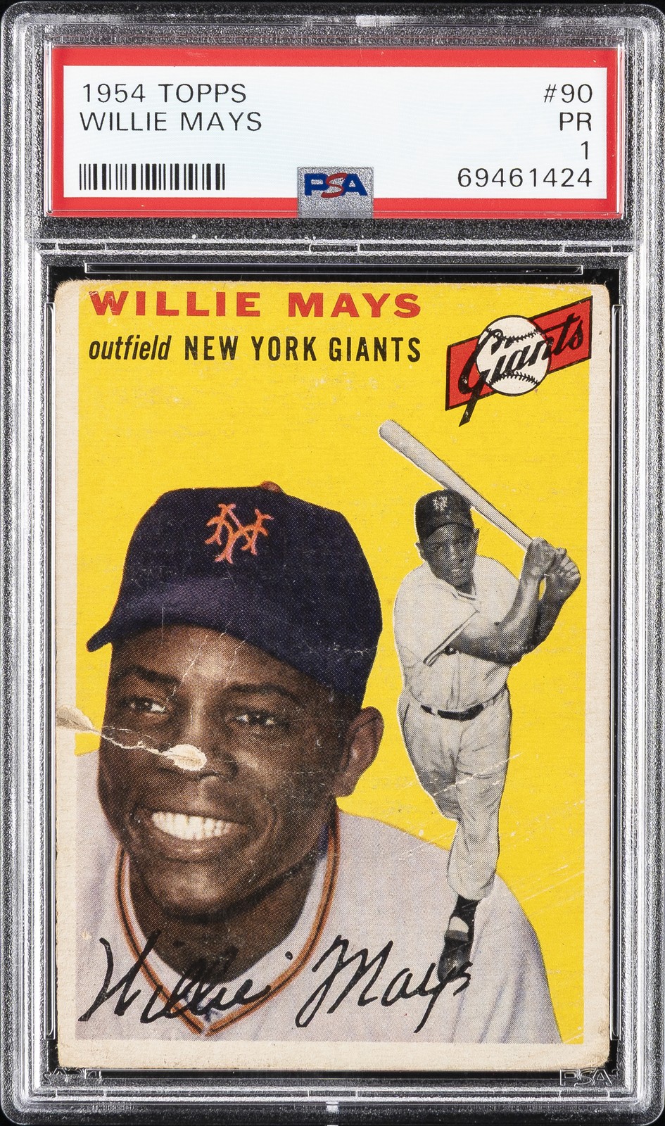 1954 TOPPS #90 WILLIE MAYS PSA 1