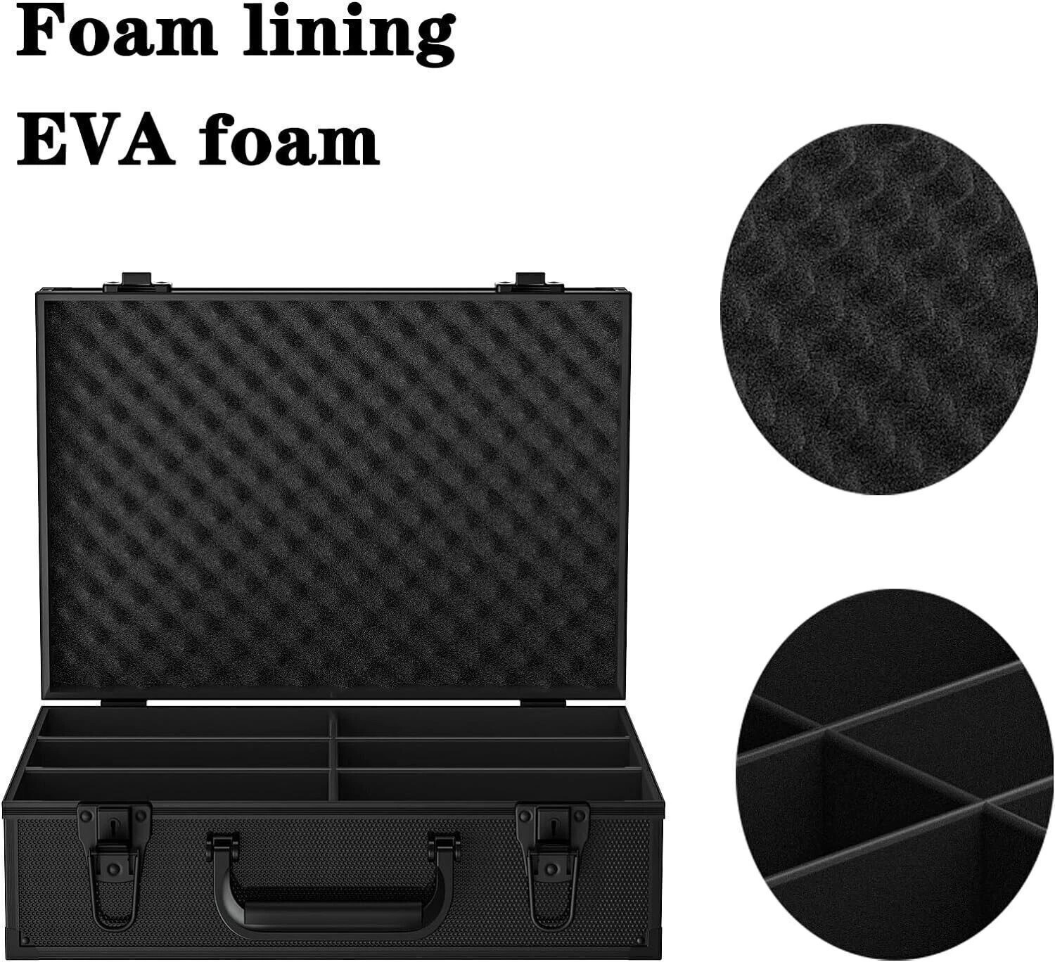 600+ Toploader Hard Case For 3”x4” 35pt Sports Card Storage Box Holds Black