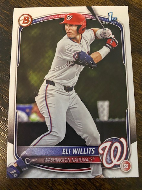 Eli Willits – 2025 Bowman Draft 1st – Base Paper – BD-1 – Washington Nationals
