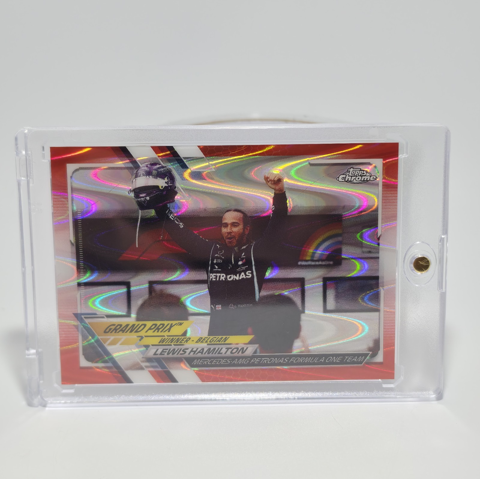 2021 Topps Chrome F1 Lewis Hamilton 1/5 RED WAVE REFRACTOR 1/5 #140 Alpha RARE
