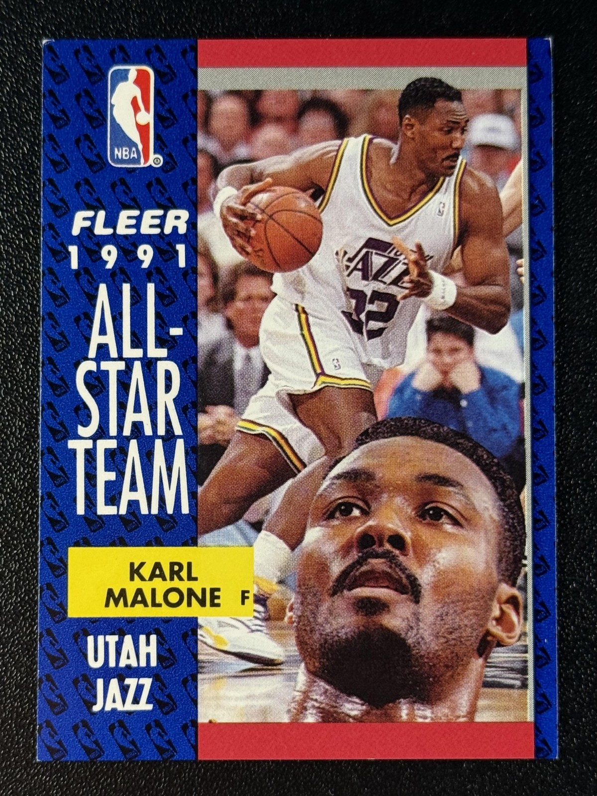 Karl Malone Pink back Utah Jazz – 1991-92 Fleer #219a
