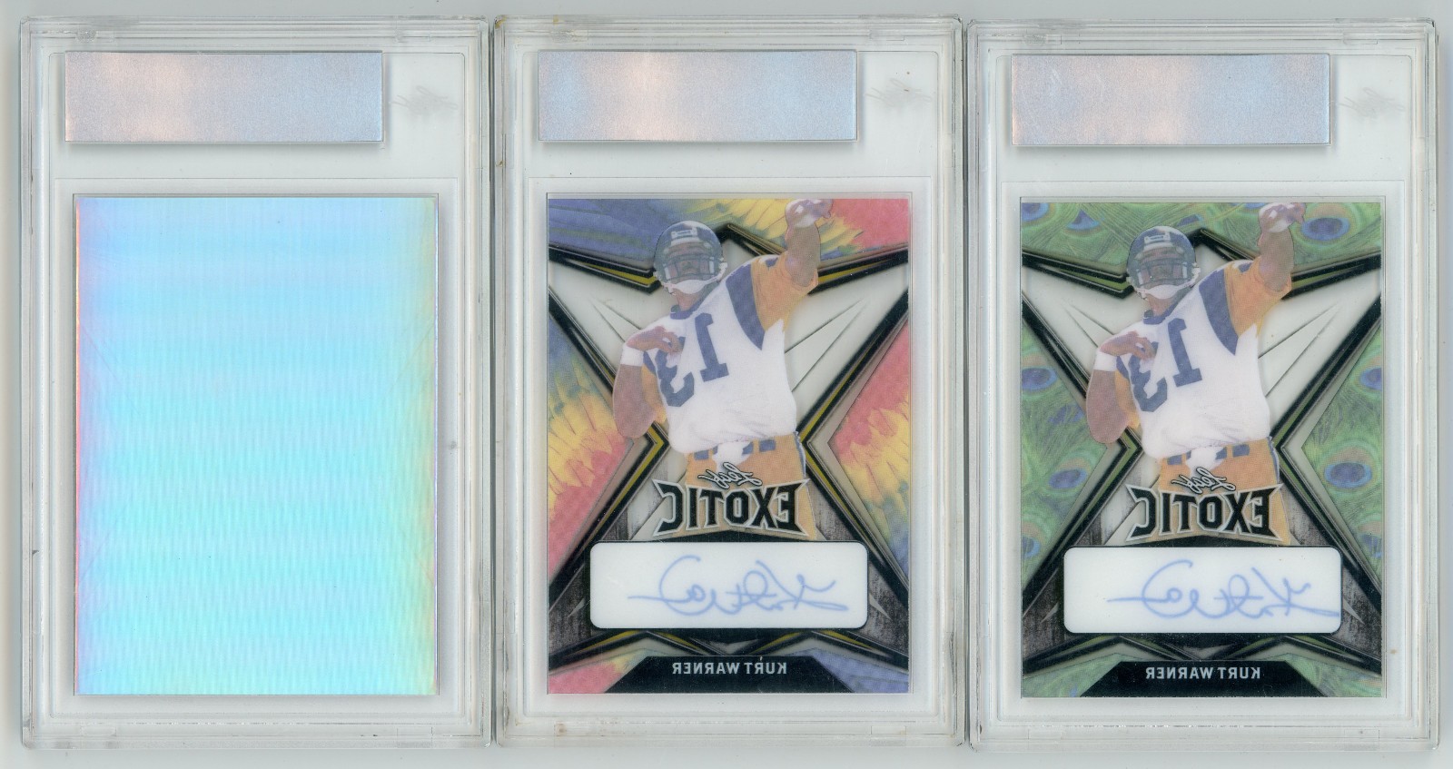 6x 1/1 Kurt Warner 2022 Leaf Exptic Autographed Pre-Production Proof SP Auto Lot