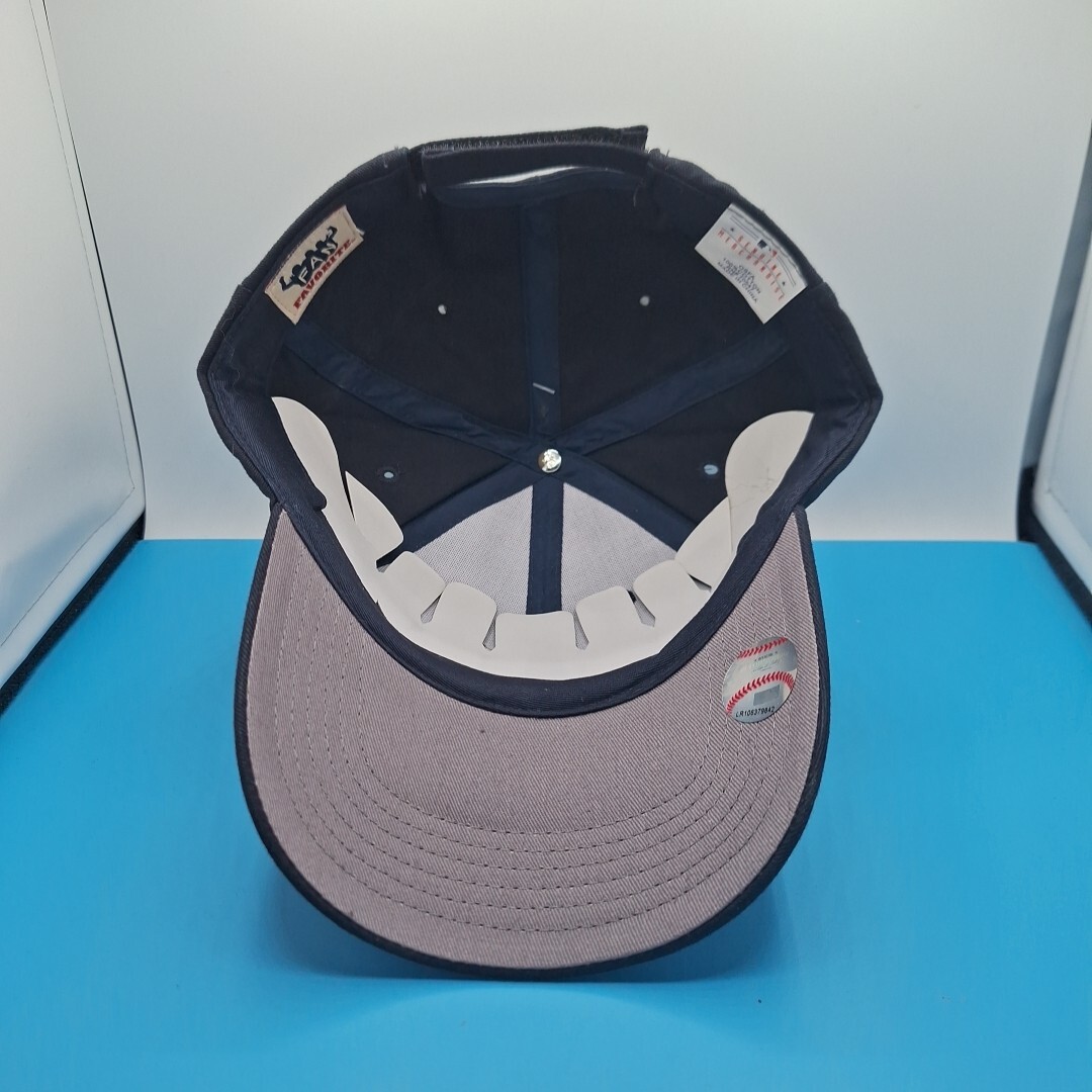 Milwaukee Brewers 100% Cotton Structured Adjustable Strapback Hat Cap Dark Navy