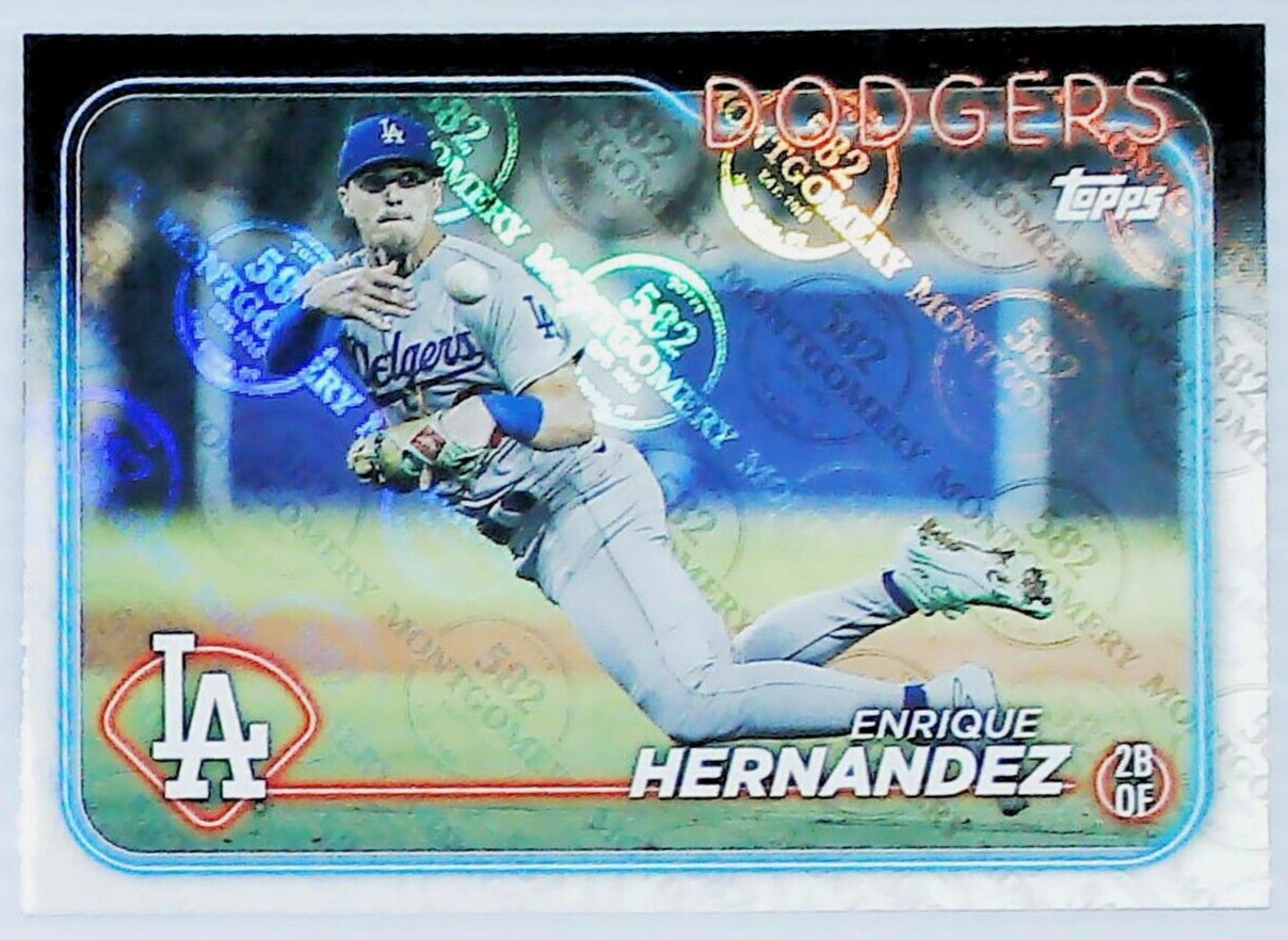 2024 TOPPS MONTGOMERGY CLUB 582 Exclusive Foil #398 ENRIQUE HERNANDEZ LA DODGERS