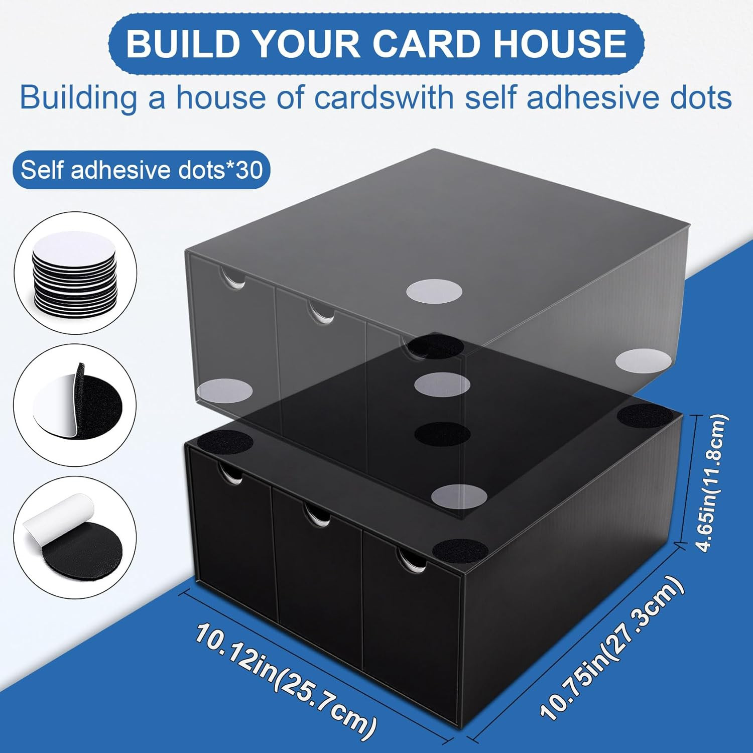 Trading Card Storage Box 12 Drawers Cardboard Organizer for Top Loaders TCG MTG
