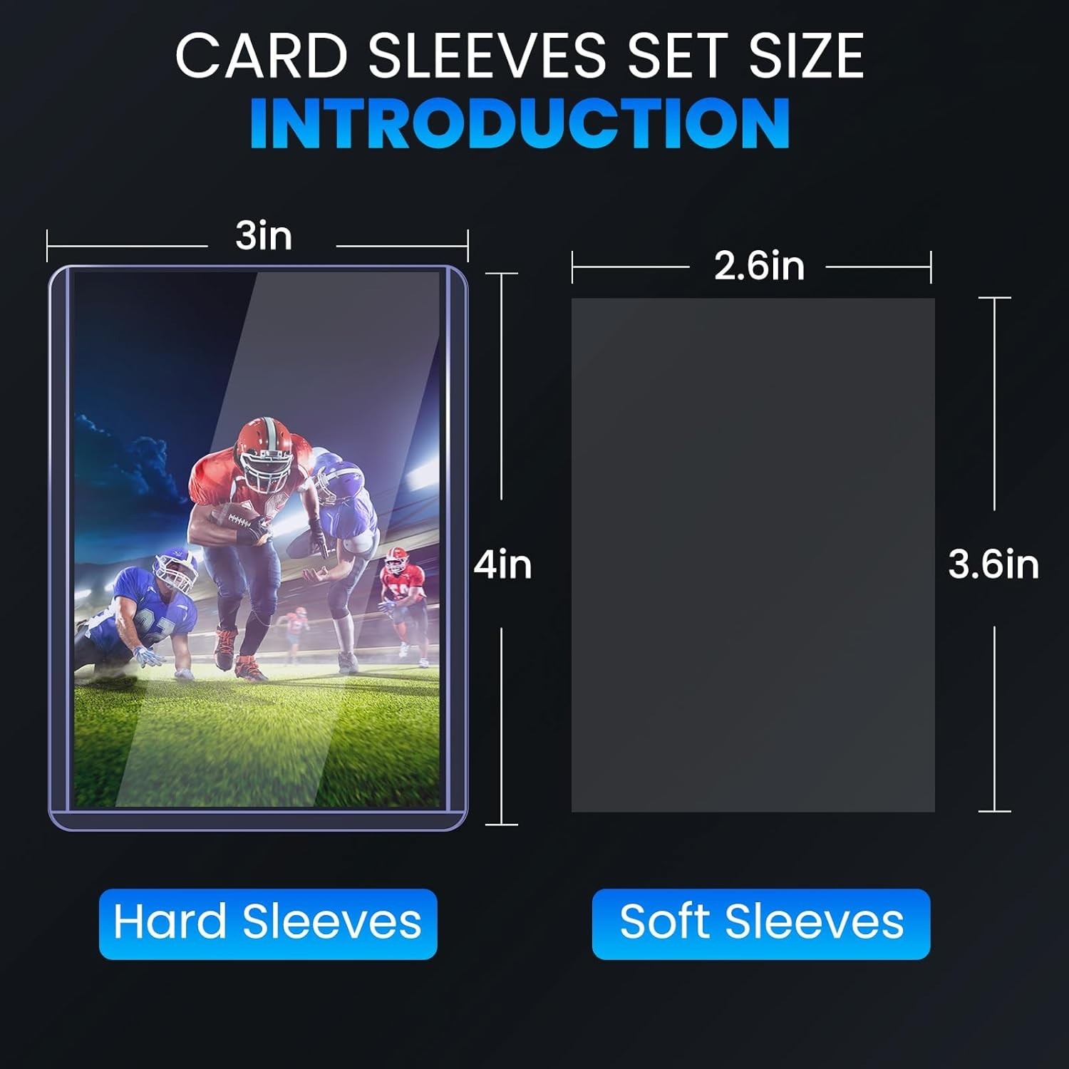 1000ct Top Loaders With Sleeves Clear Trading Card Protectors For 35pt