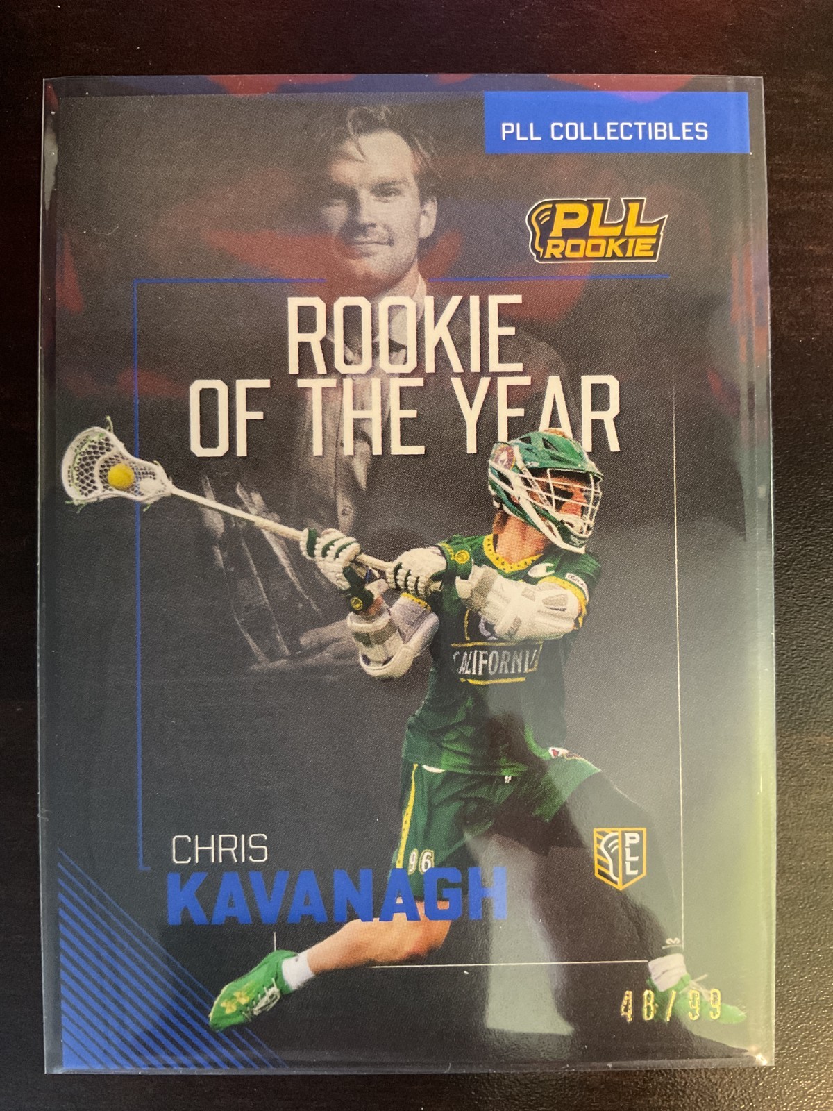 Chris Kavanagh 2025 PLL Lacrosse Fieldside II Award Winners Blue RC Card #48/99