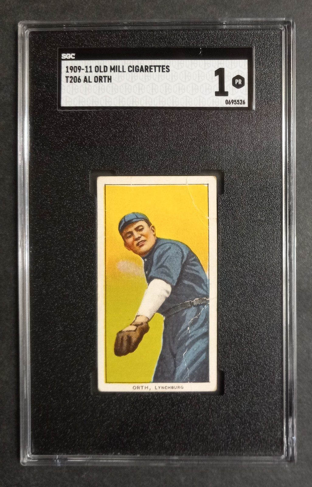 1909-11 T206 – Al Orth – Southern League – OLD MILL – SGC 1 PR