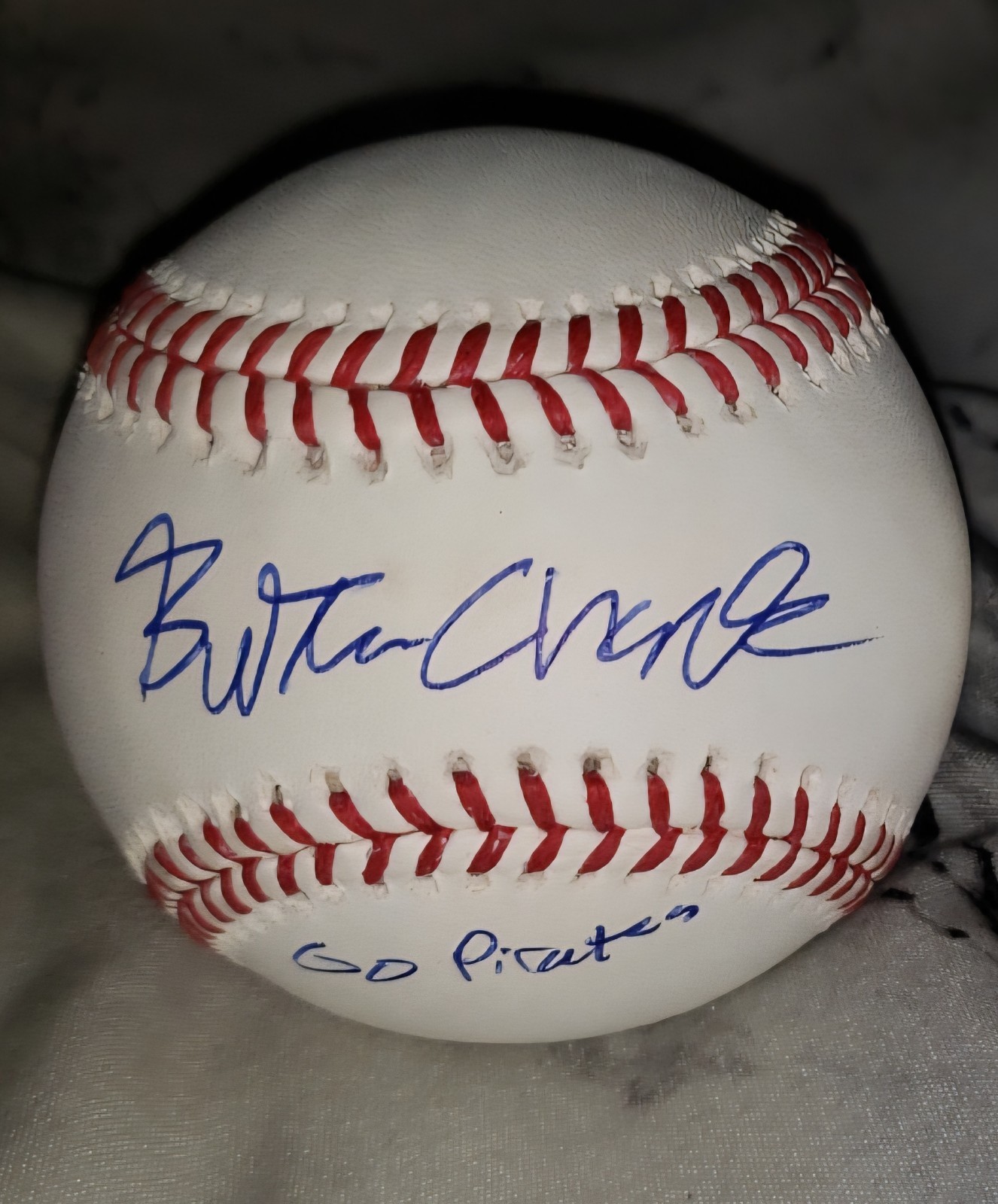Bubba Chandler Signed Baseball Auto “Go Pirates” Inscription Pittsburgh Call Up