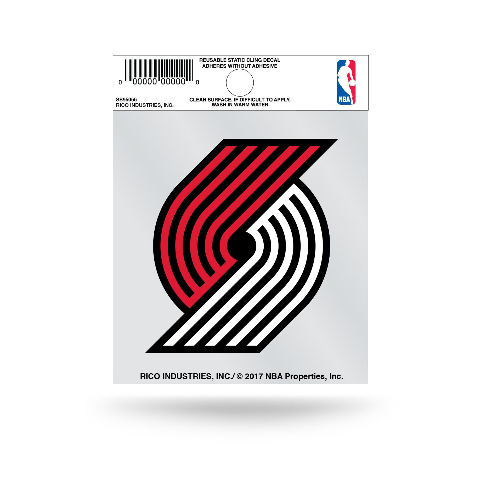 Portland Trail Blazers Static Cling Decal NEW! Window or Car 3×4 Inches