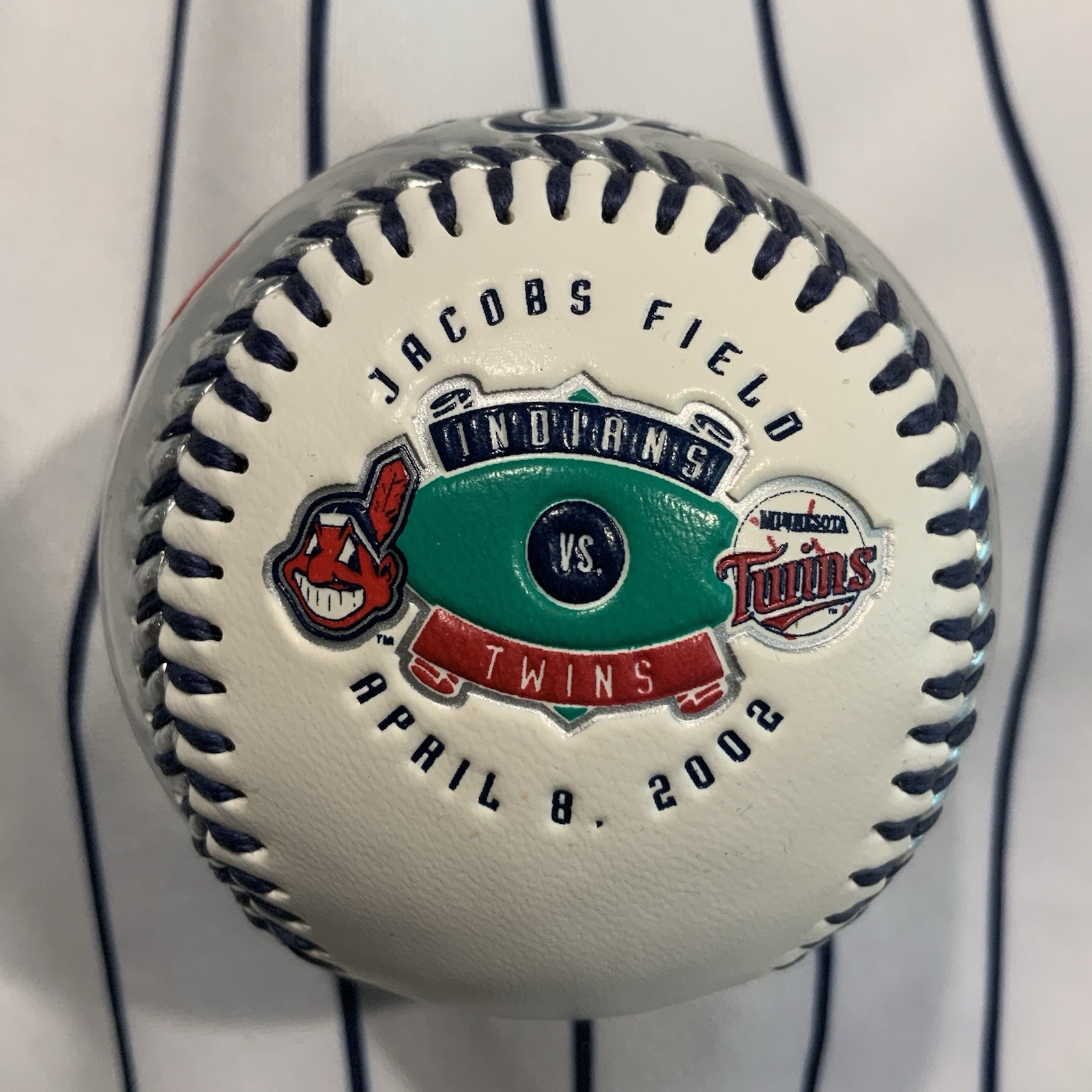 Opening Days 2002 Cleveland Indians Vs. Twins Souvenir Baseball Ball