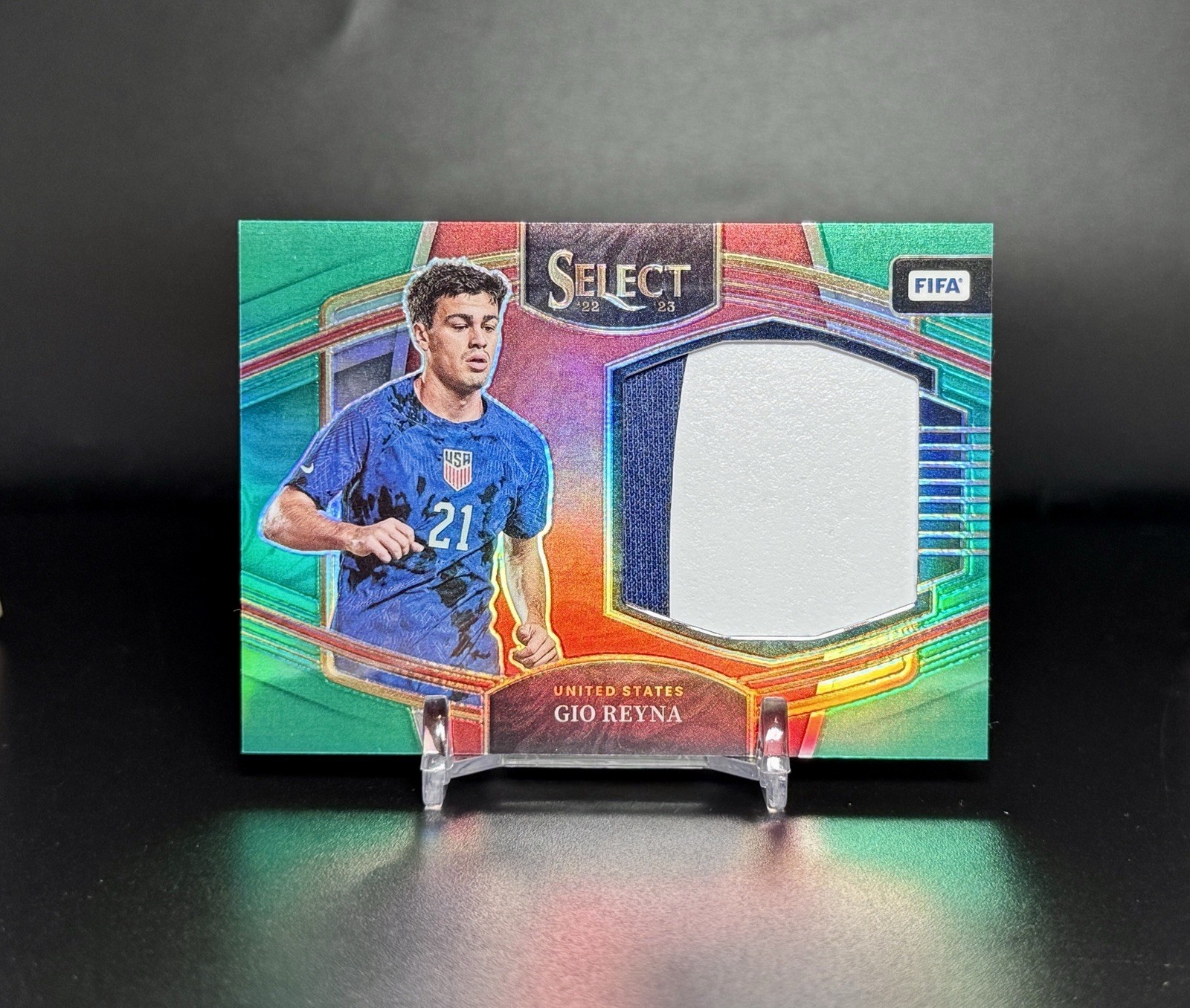 2022-23 Select FIFA Gio Reyna Green Jumbo Swatch Patch /5 USMNT
