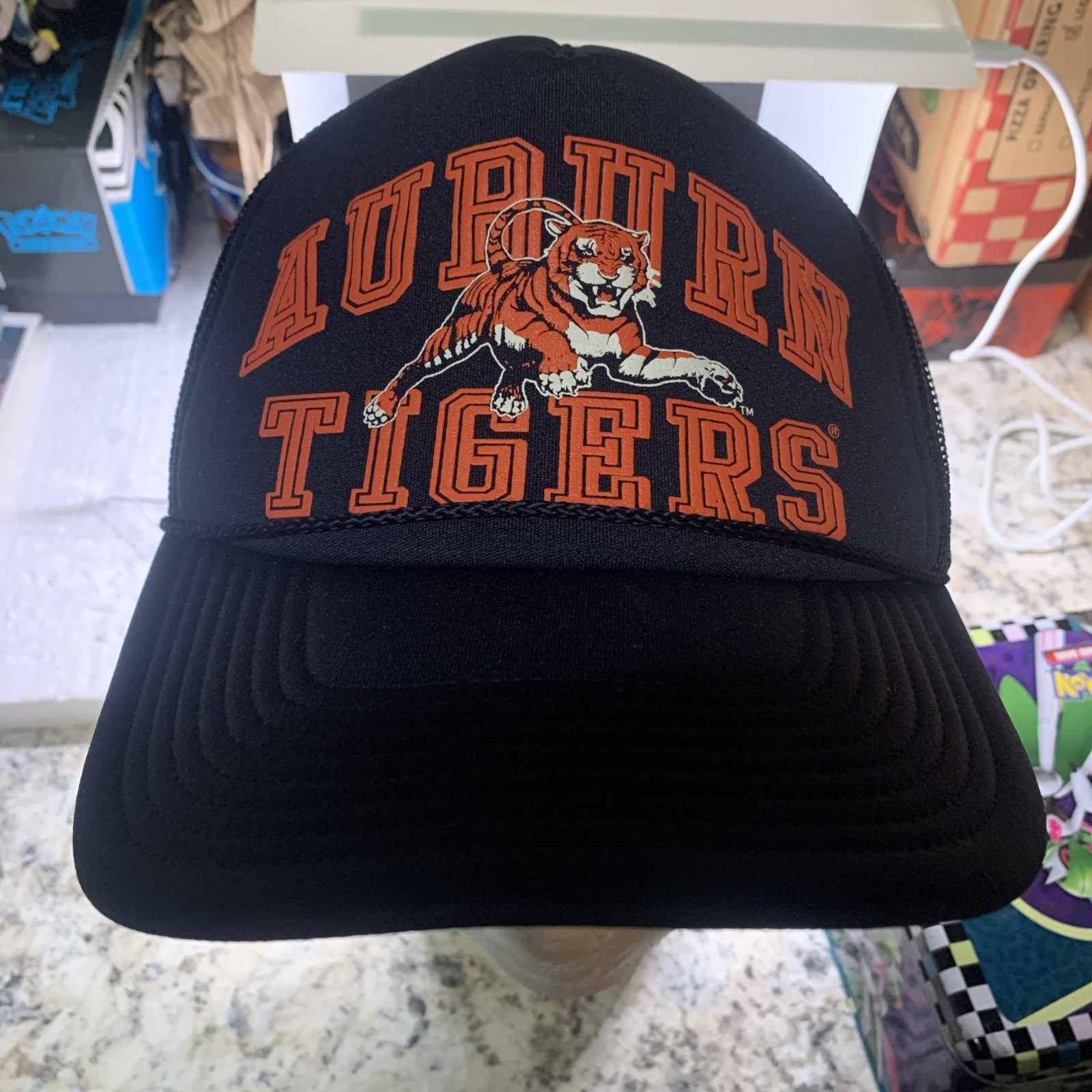 ‘47 Brand NCAA Auburn Tigers Script Navy Blue Mens Fancy Rope Hat Cap Snapback