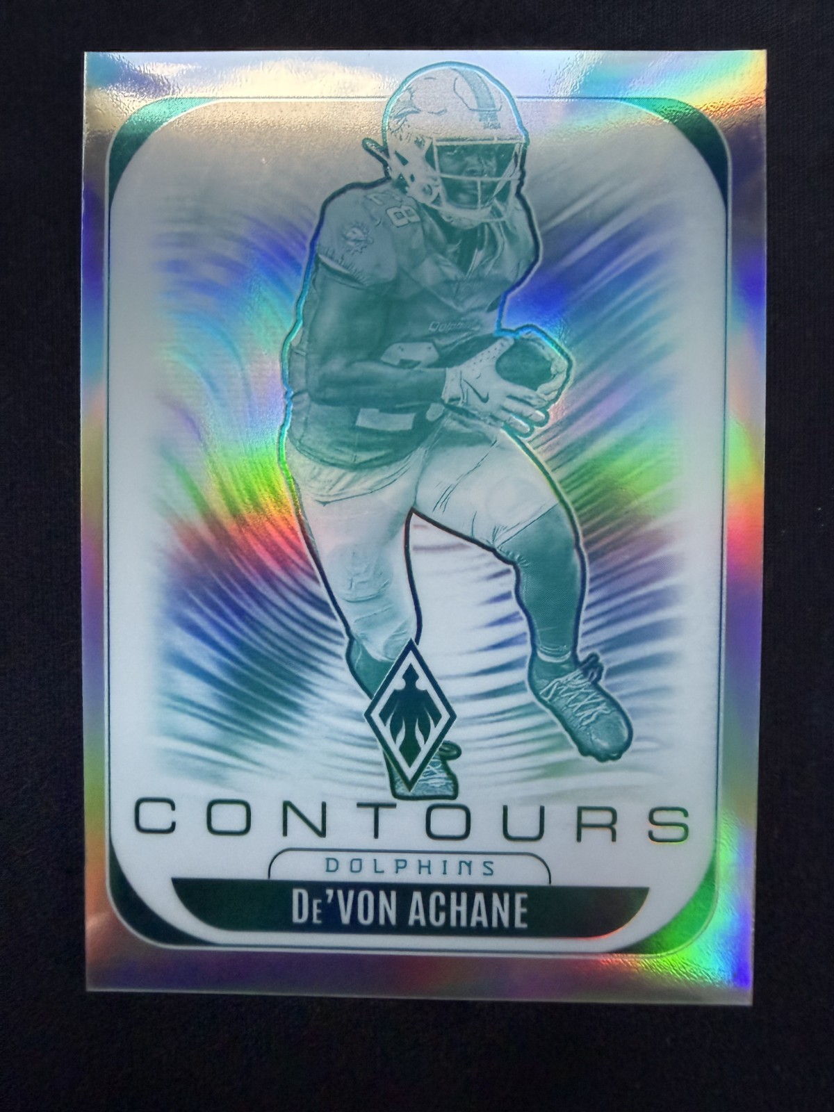 2025 Panini Phoenix Silver Contours Devon Achane – Miami Dolphins