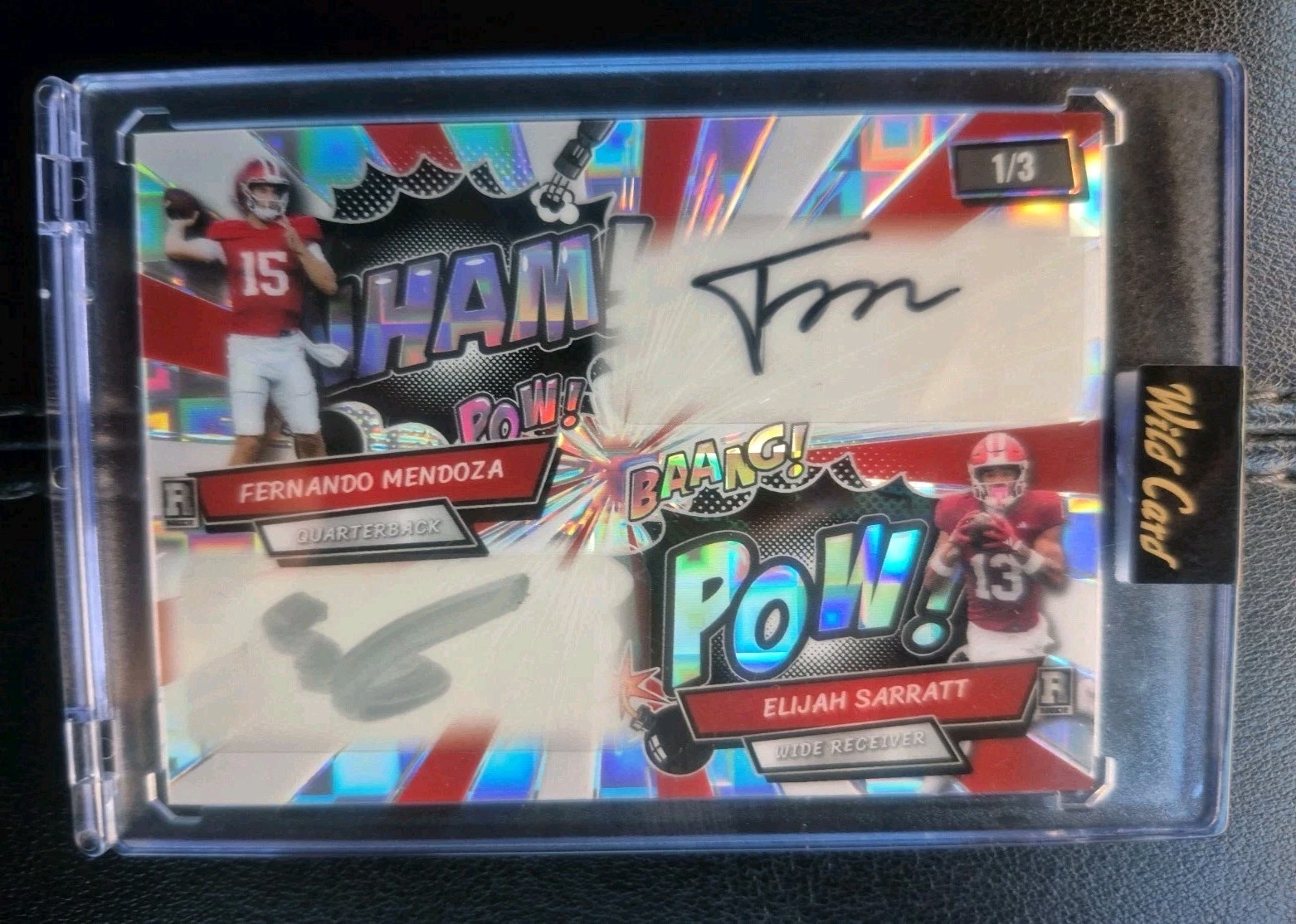 2026 Wild Card Comix Fernando Mendoza/Elijah Sarratt (RC) Dual Auto 1/3 Indiana
