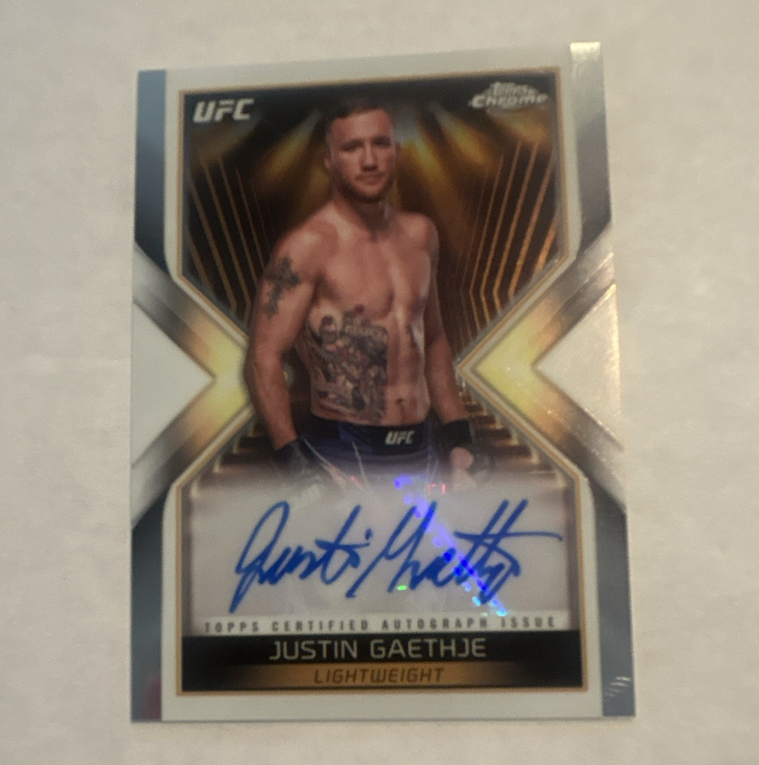 2024 Topps Chrome UFC Justin Gaethje MEA-JGA Auto Main Event Autographs