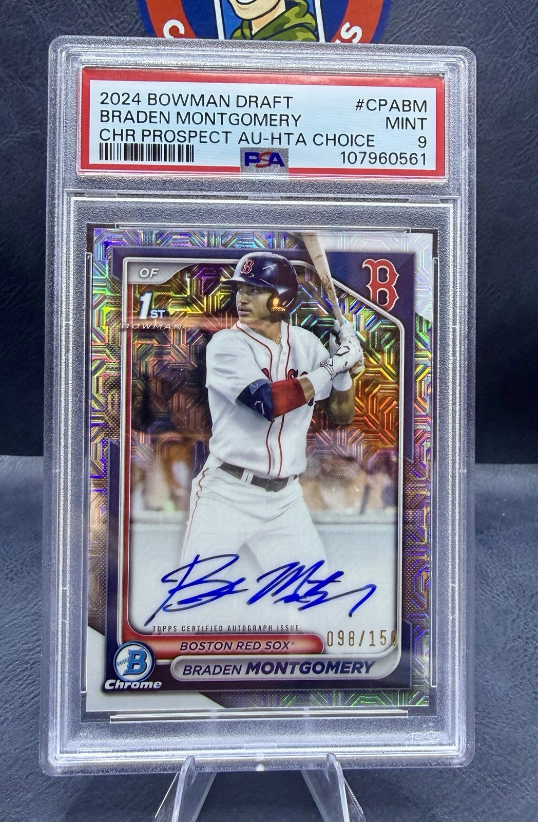 2024 Bowman Draft Braden Montgomery 1st Auto #CPA-BM HTA Choice Refractor /150