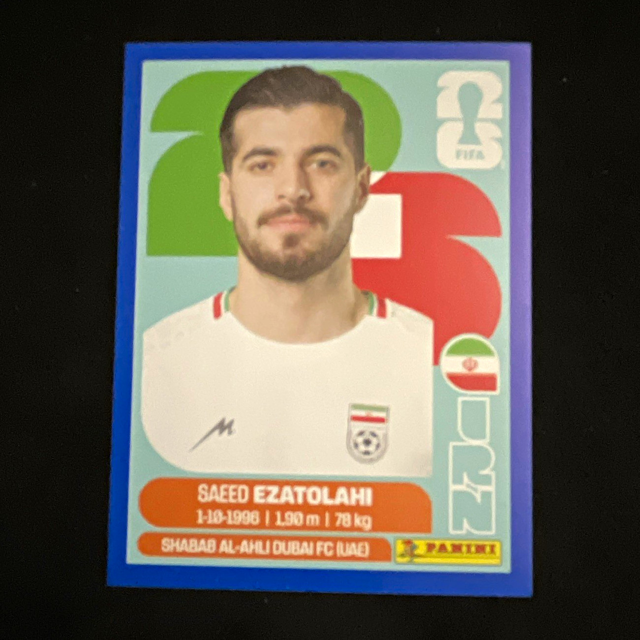 Panini World Cup 2026 Sticker IRN 11 Saeed Ezatolahi Iran Portrait