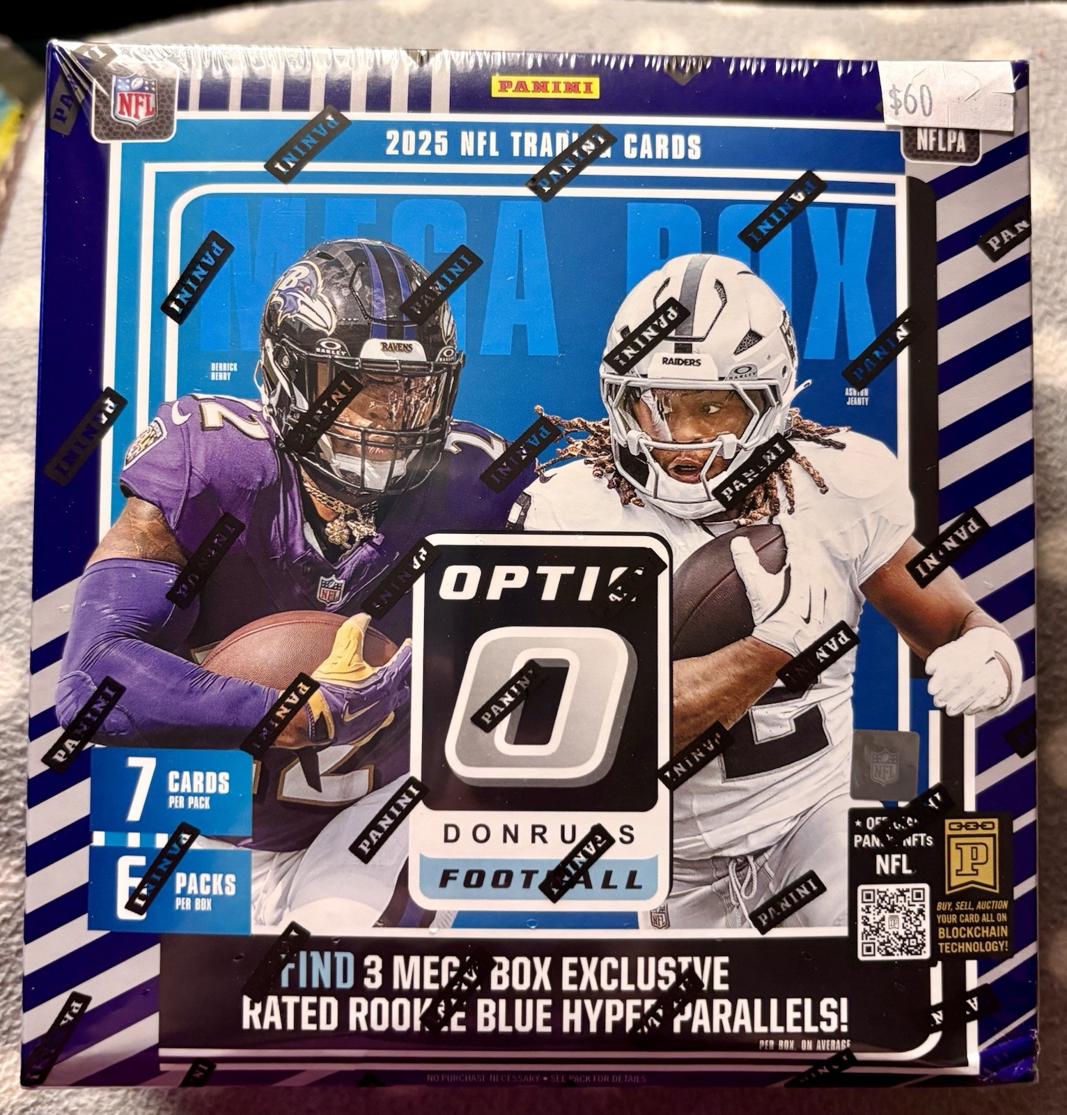 2025 Panini Donruss Optic Football NFL Trading Cards Factory Sealed Mega Box