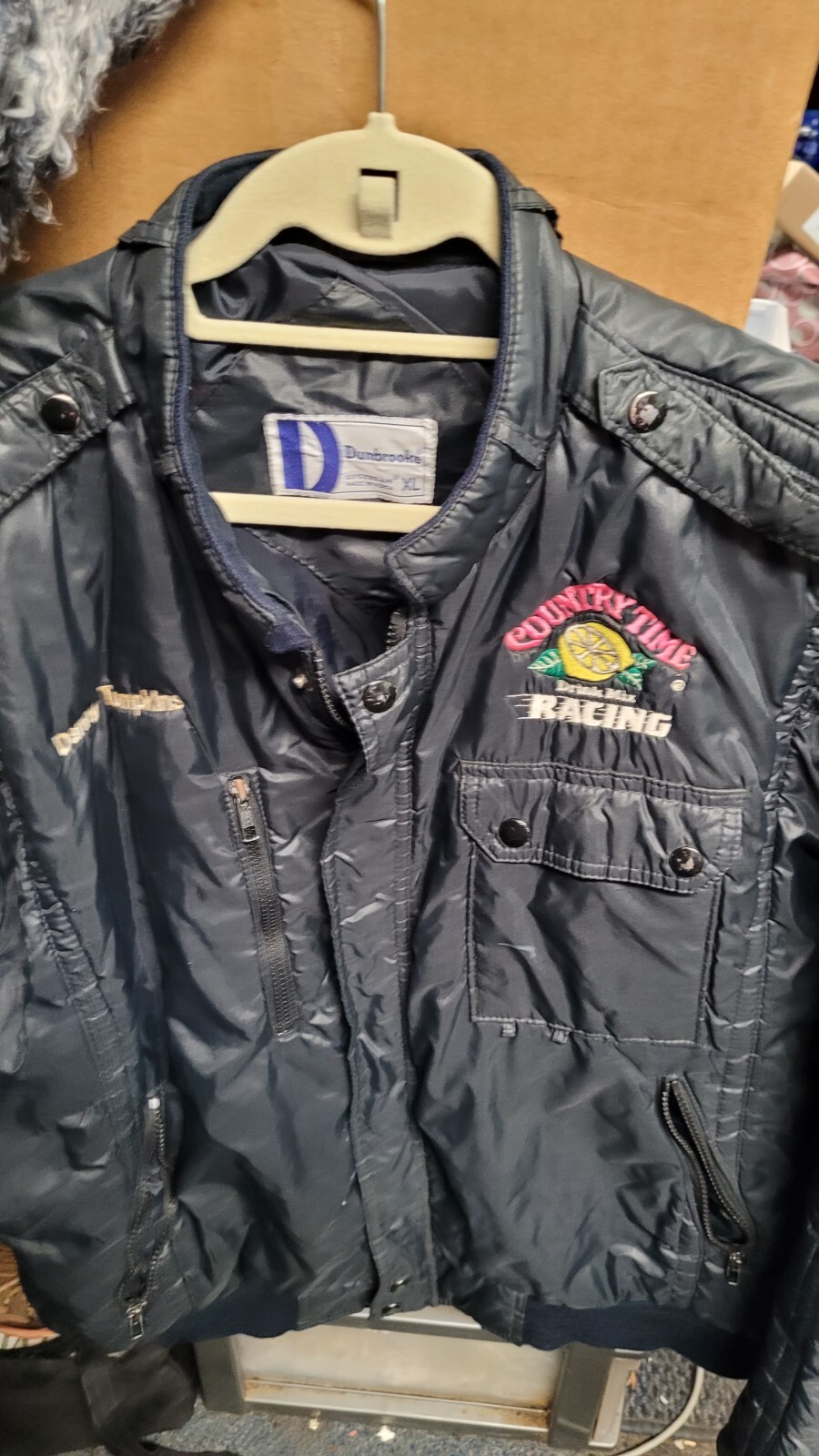 Country Time Drink Mix Racing Team Used Black Jacket XL