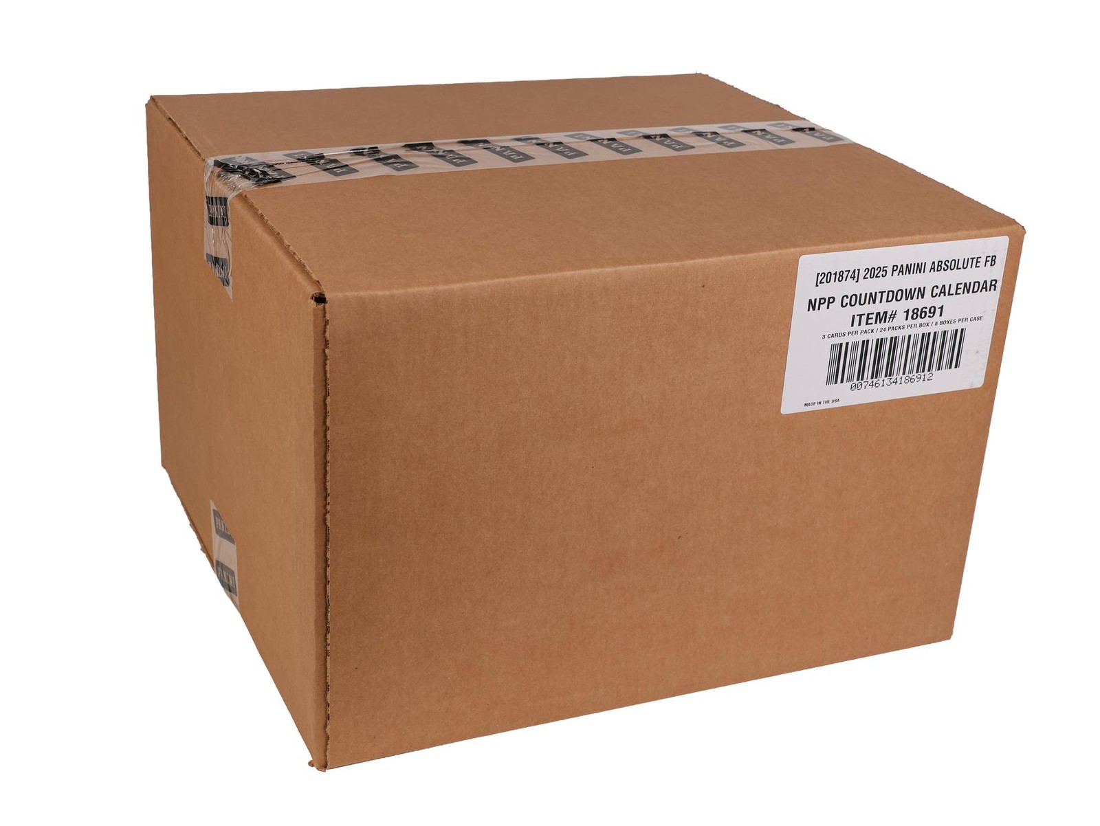2025 PANINI ABSOLUTE FOOTBALL COUNTDOWN CALENDAR 8-BOX CASE