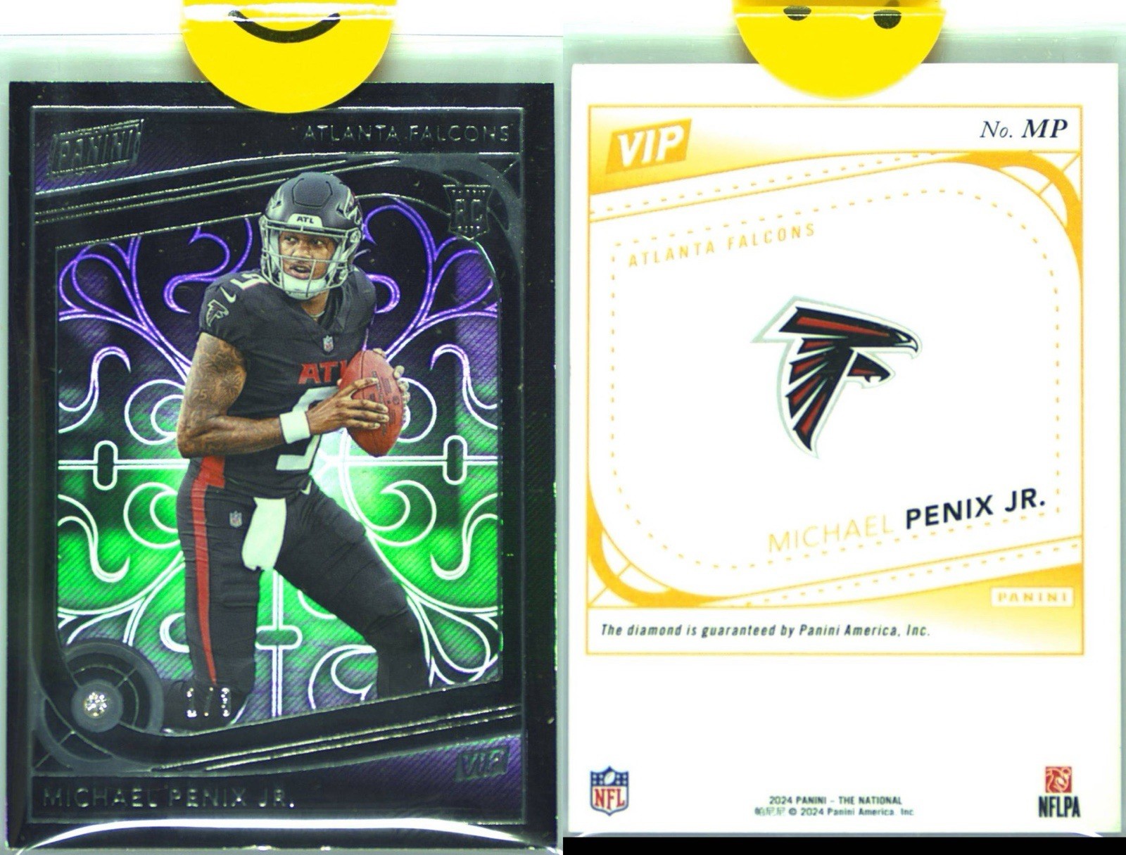 2024 Panini The National VIP Gems Diamond Michael Penix Jr Falcons RC 1/3 (RC)