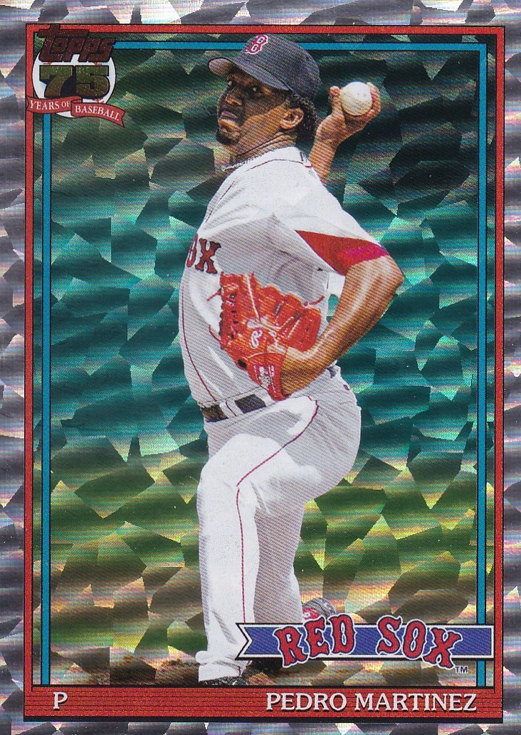PEDRO MARTINEZ TOPPS 1991 35TH ANNIVERSARY CRACKLE FOIL RED SOX #T91-75 2026 S1