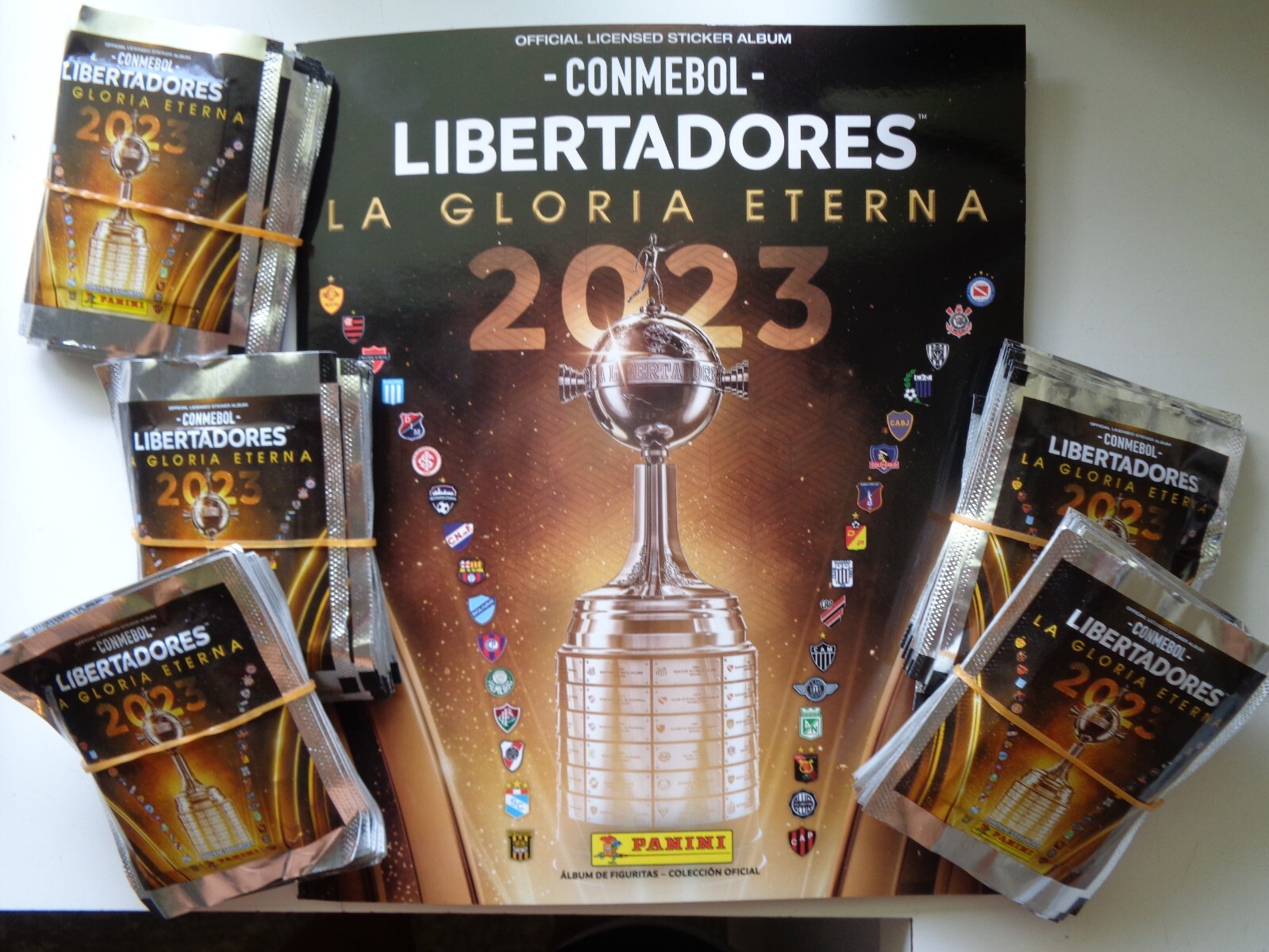 Panini Conmebol COPA LIBERTADORES 2023 – 100 packs US SELLER + Empty Album