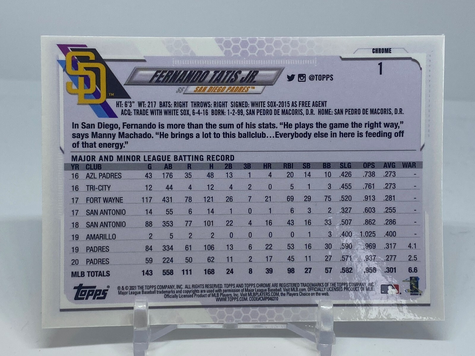 2021 Chrome base *Free Shipping* Topps #1-220