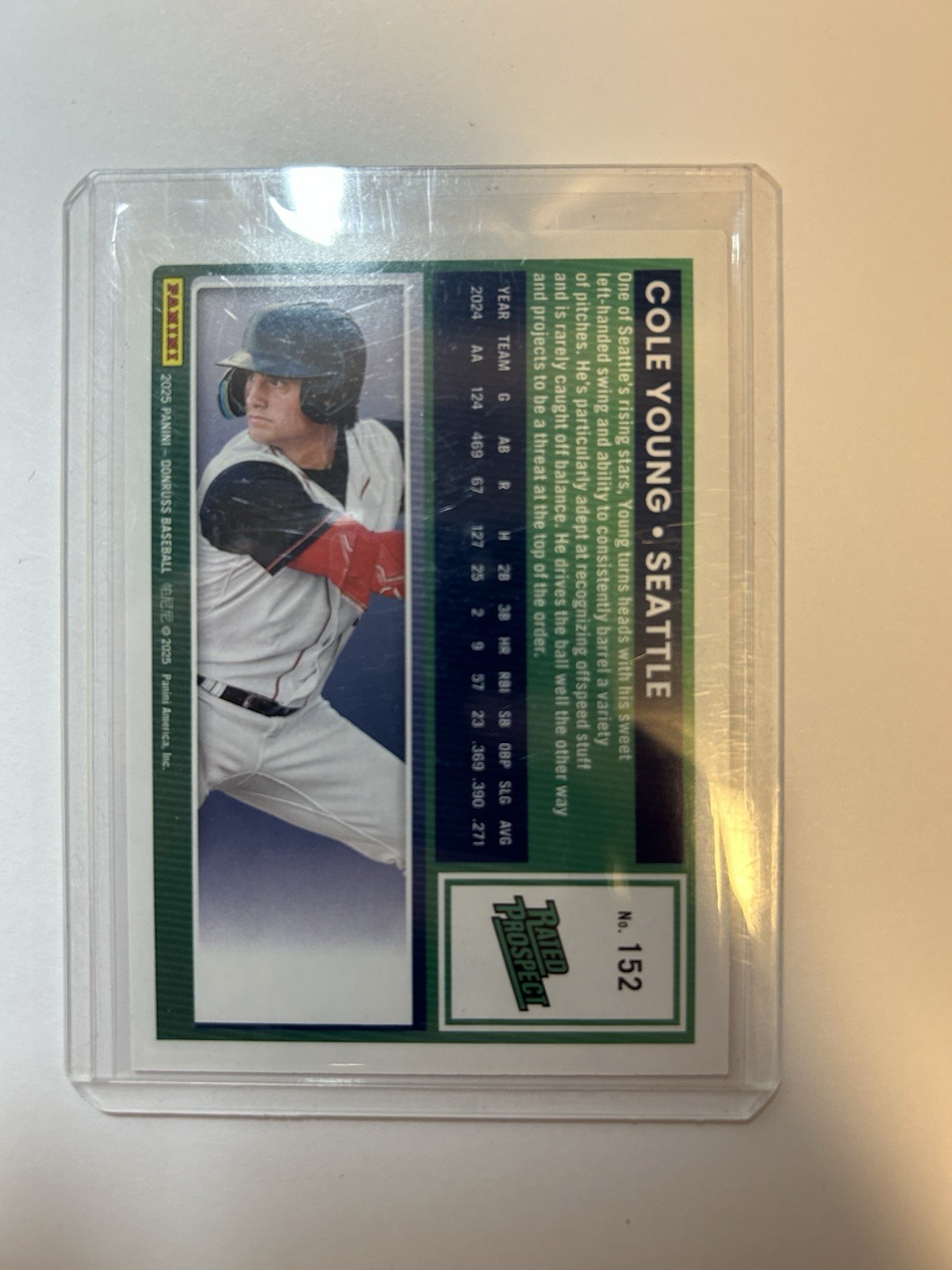 2025 Panini Donruss – Rated Prospects Cole Young #152 Red /250 (RC)