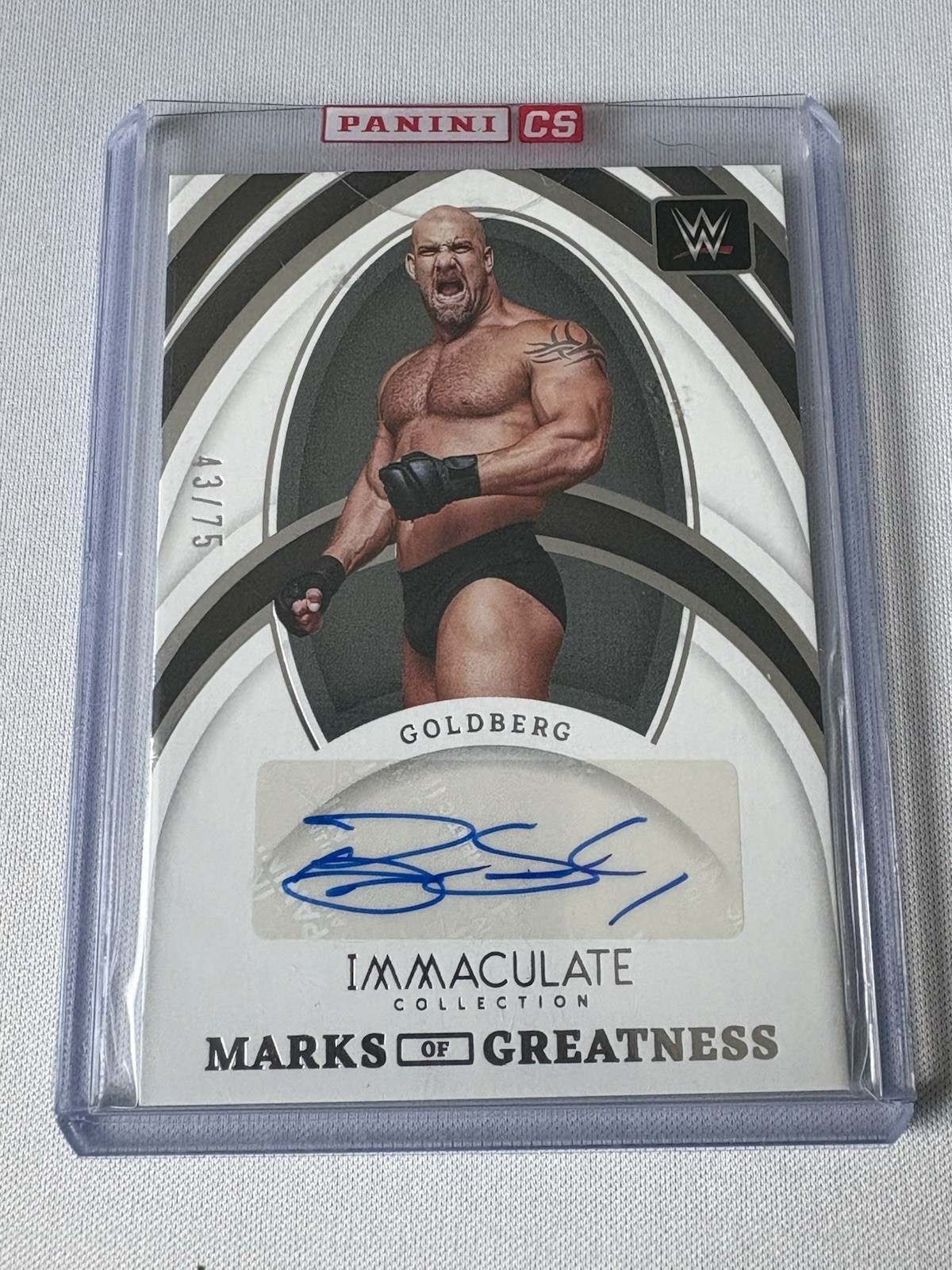 GOLDBERG 2022 IMMACULATE WWE MARKS OF GREATNESS AUTOGRAPH AUTO /75