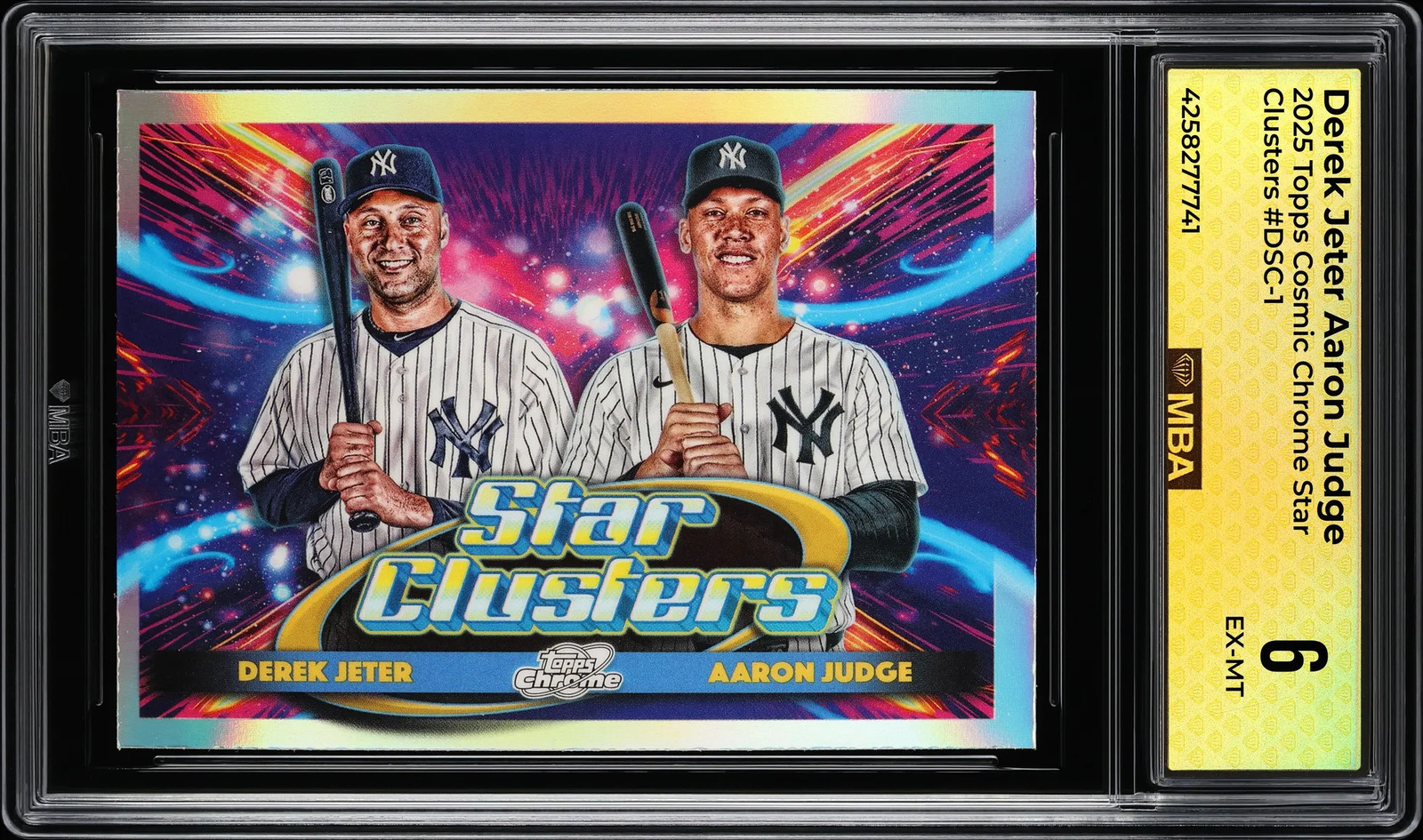 2025 Topps Cosmic Chrome Star Clusters Derek Jeter Aaron Judge #DSC-1 MBA 6