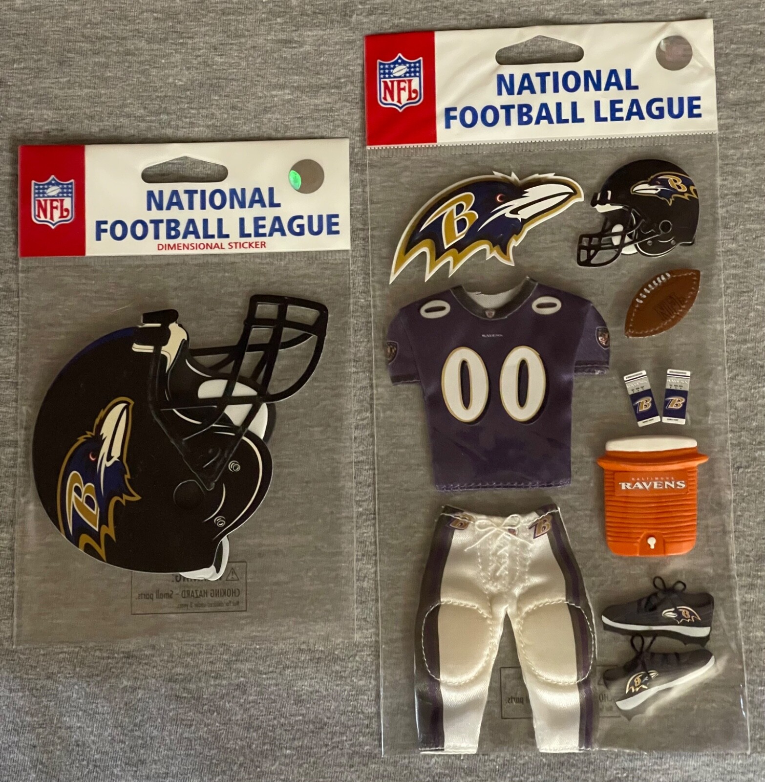Licensed NFL 3D Scrapbook Stickers Helmets Uniforms Patches Most Football Teams