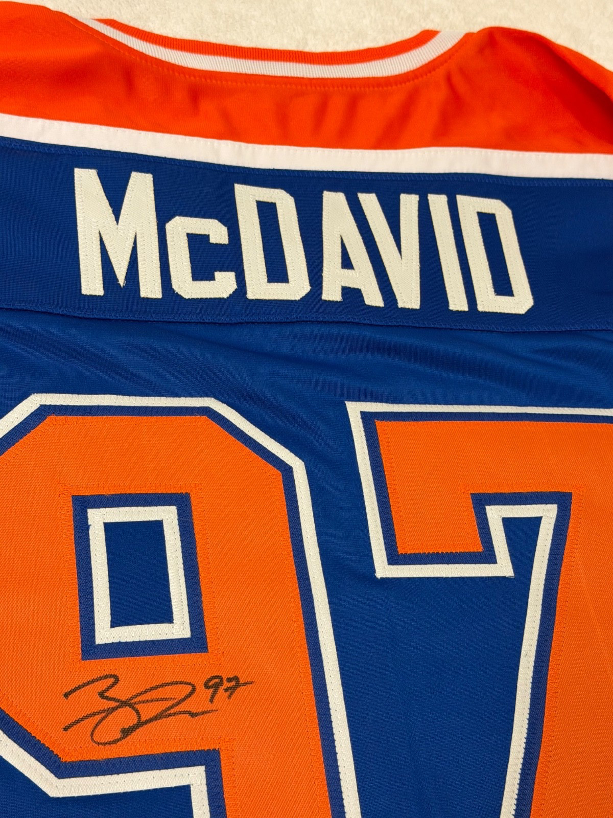 Connor Mcdavid Edmonton Oilers Signed Hockey Jersey COA