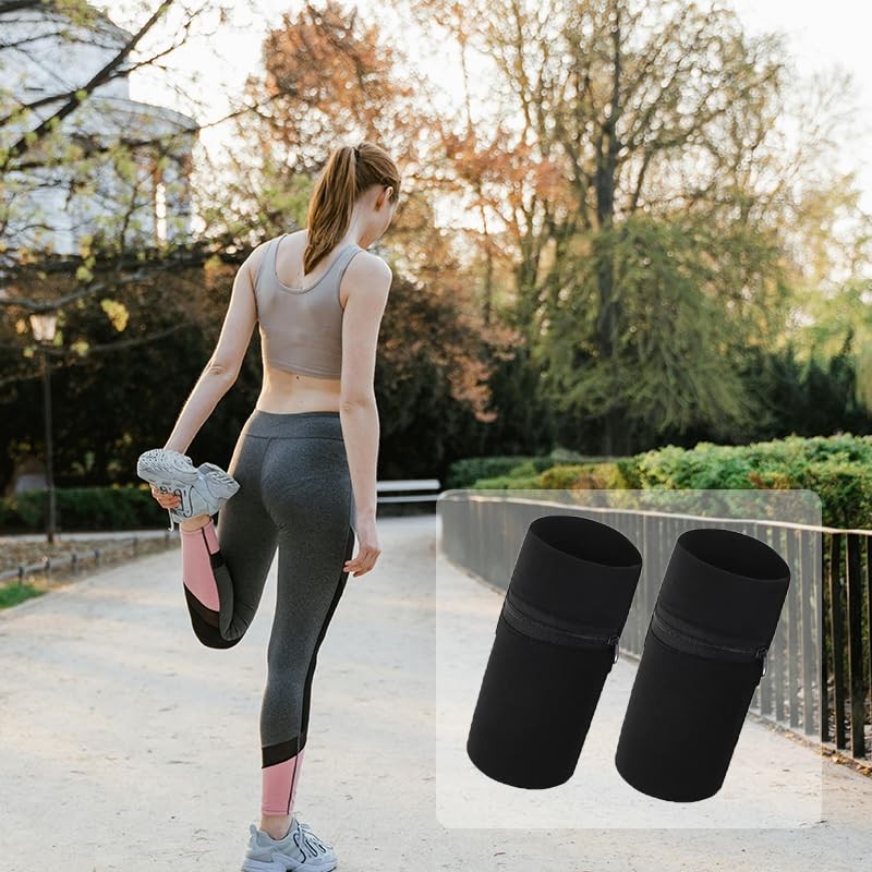 2 Pack Wrist Wallet – Lightweight 8.5x8cm (3.35×3.15 inches), Black x 2