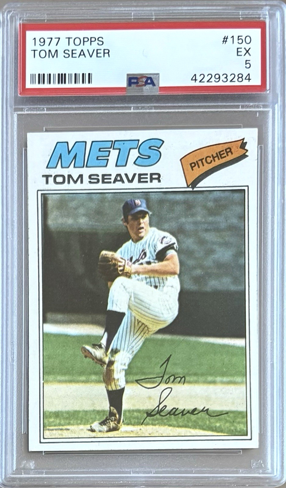 1977 TOPPS #150 TOM SEAVER HOF PSA 5 EX METS