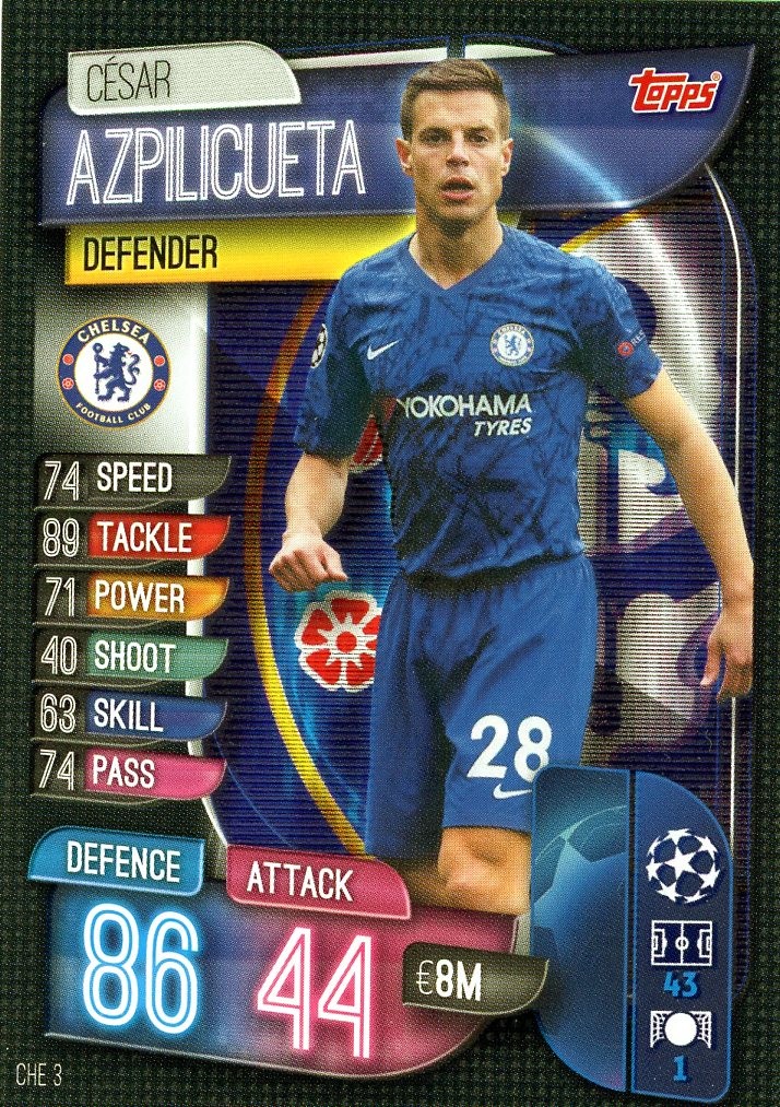 2019-20 Topps Match Attax UEFA Champions League UK #39 César Azpilicueta