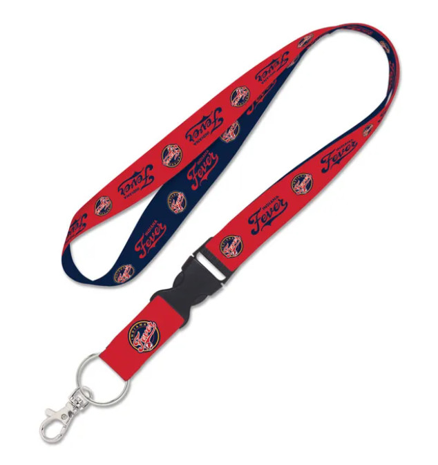 WNBA Indiana Fever Lanyard Key Strap (1″ x 21″) w/Detachable Buckle