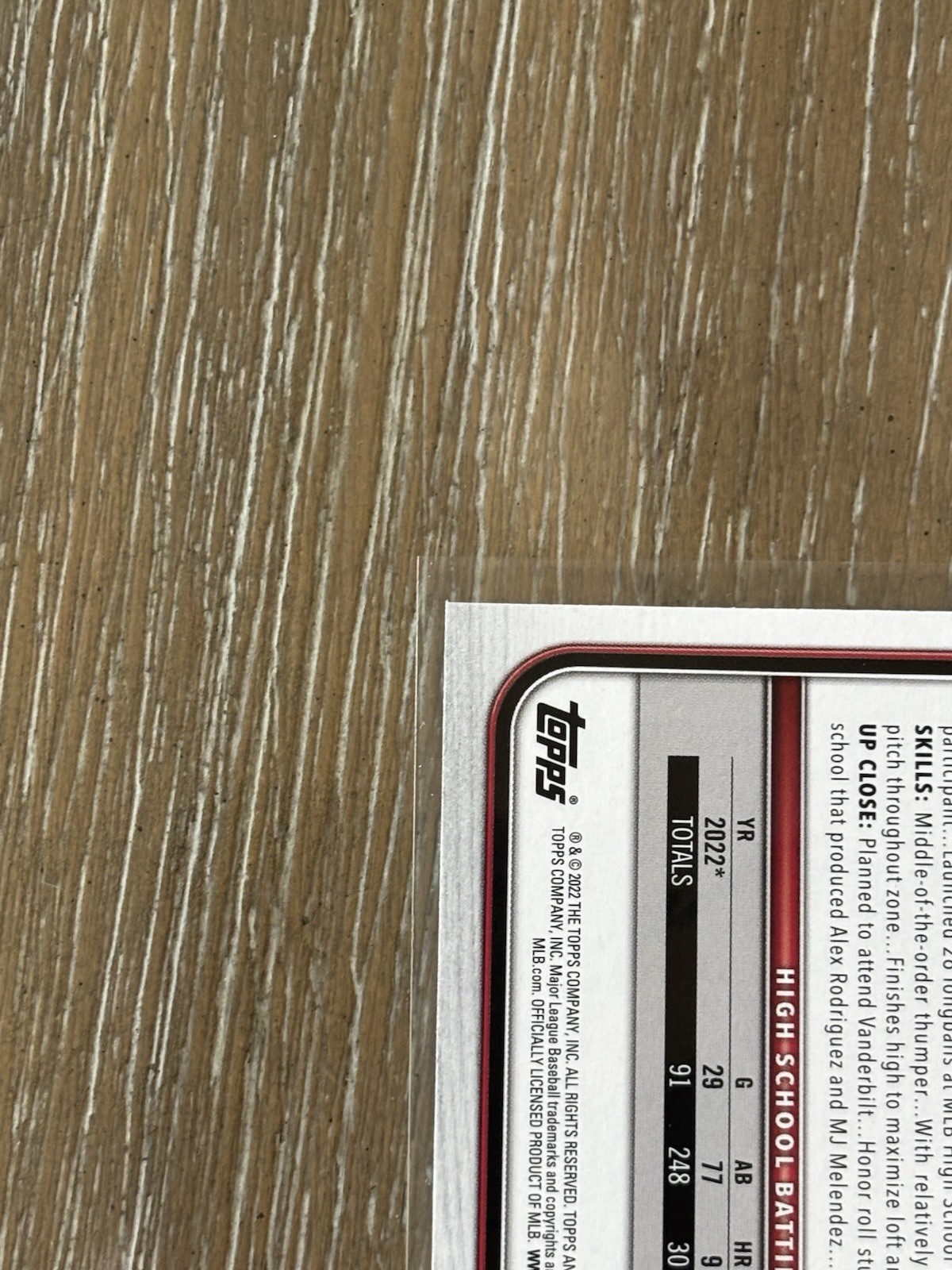 2022 Bowman Draft 1st Edition Sal Stewart #BD-122 Rainbow Foil /1 (RC) Reds