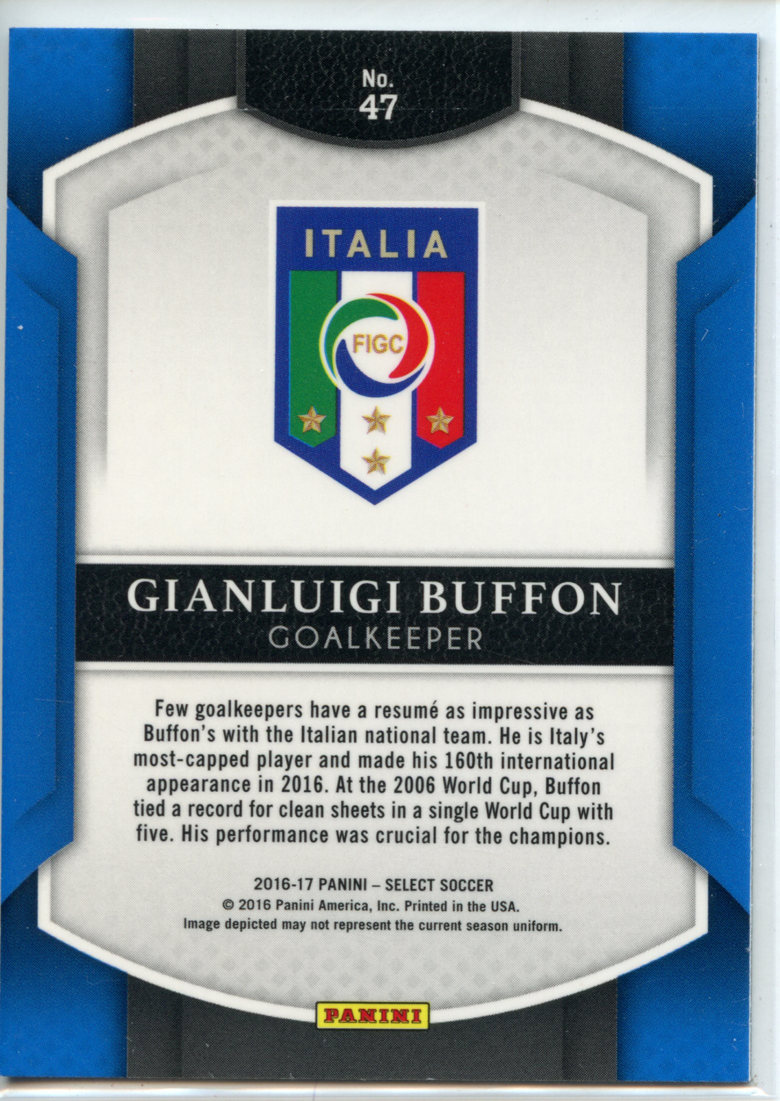 2016-17 Panini Select MULTI COLOR Prizm Parallel #47 Gianluigi Buffon – Italy