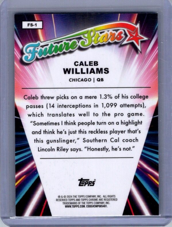 2024 Topps Chrome #FS-1 Caleb Williams Future Stars