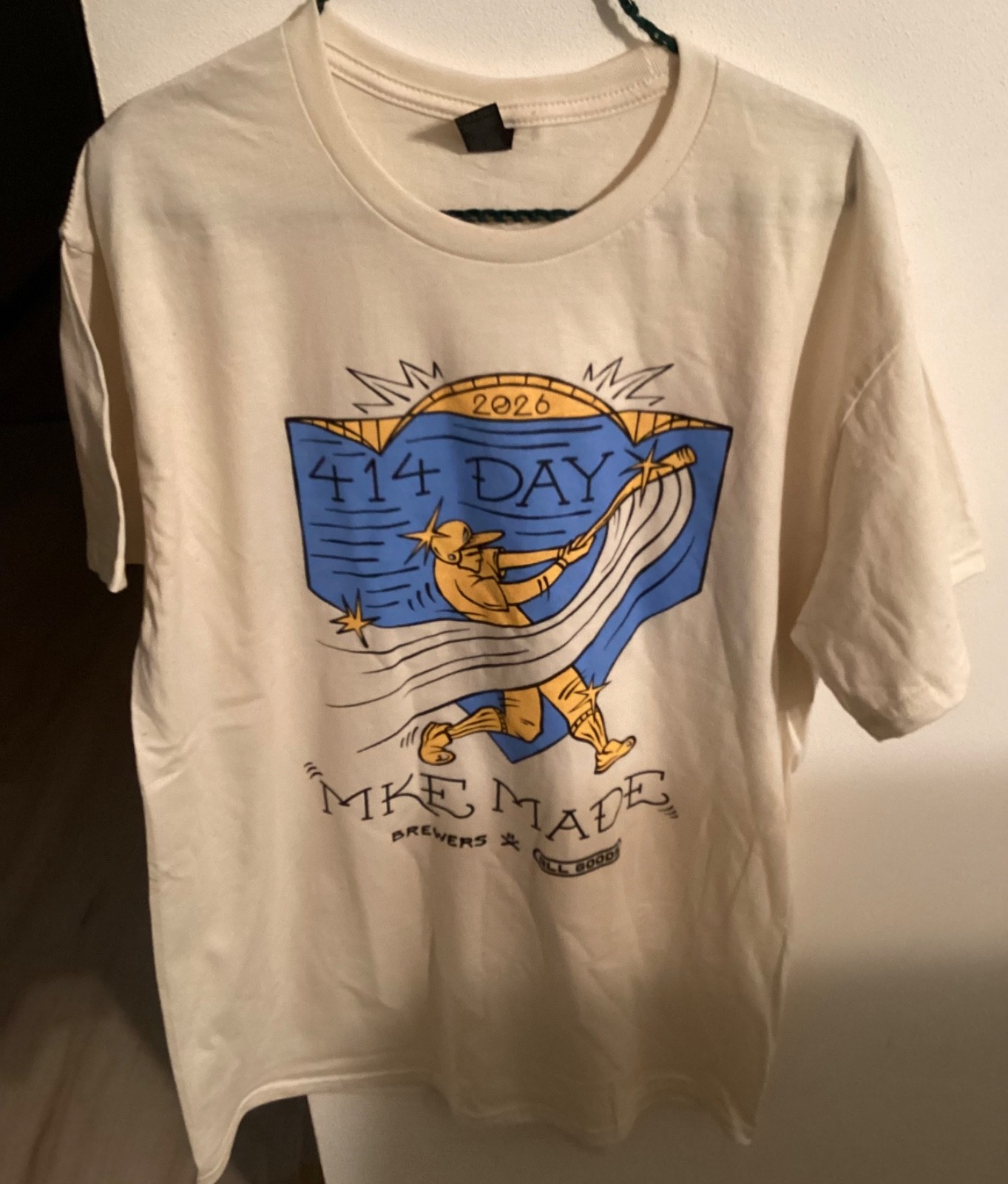 2026 Milwaukee Brewers 414 Day T Shirt Giveaway SGA XL Extra Large Free Shipping