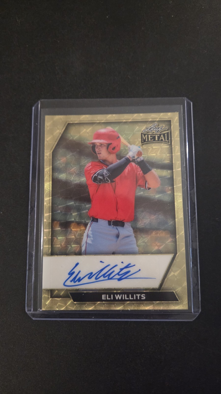 2026 Leaf Metal Baseball Eli Willits Super Prismatic 1/1 Auto Gold Vinyl Nats
