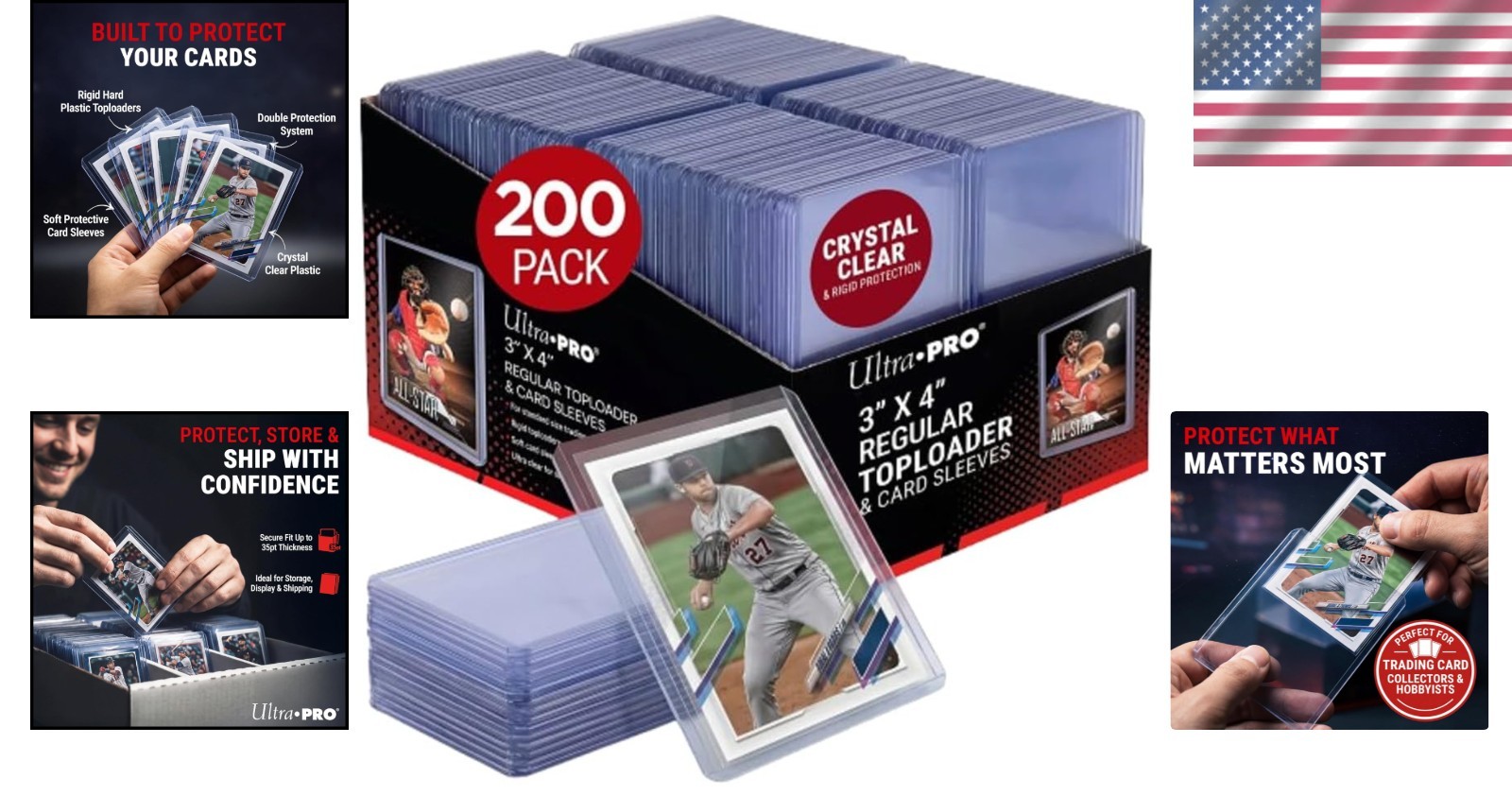 Double Layer Trading Card Sleeves – 200 Count